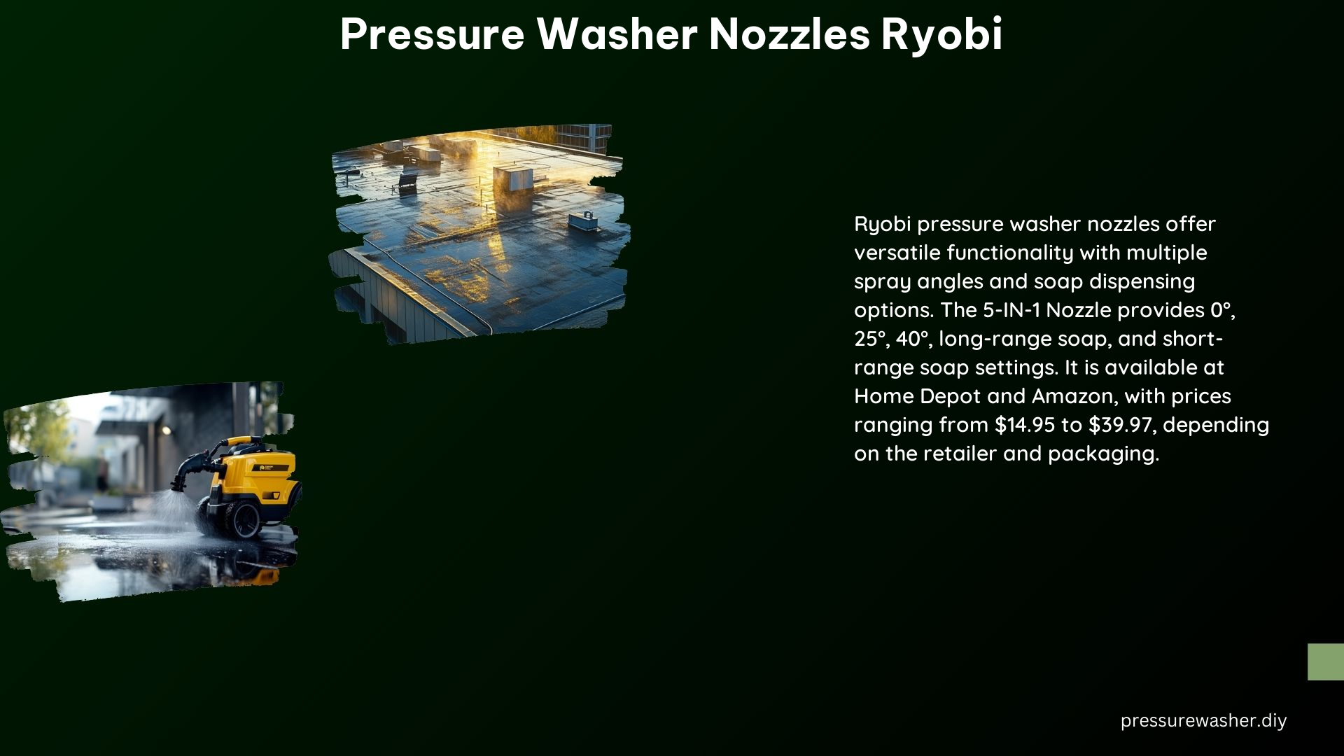 Pressure Washer Nozzles Ryobi