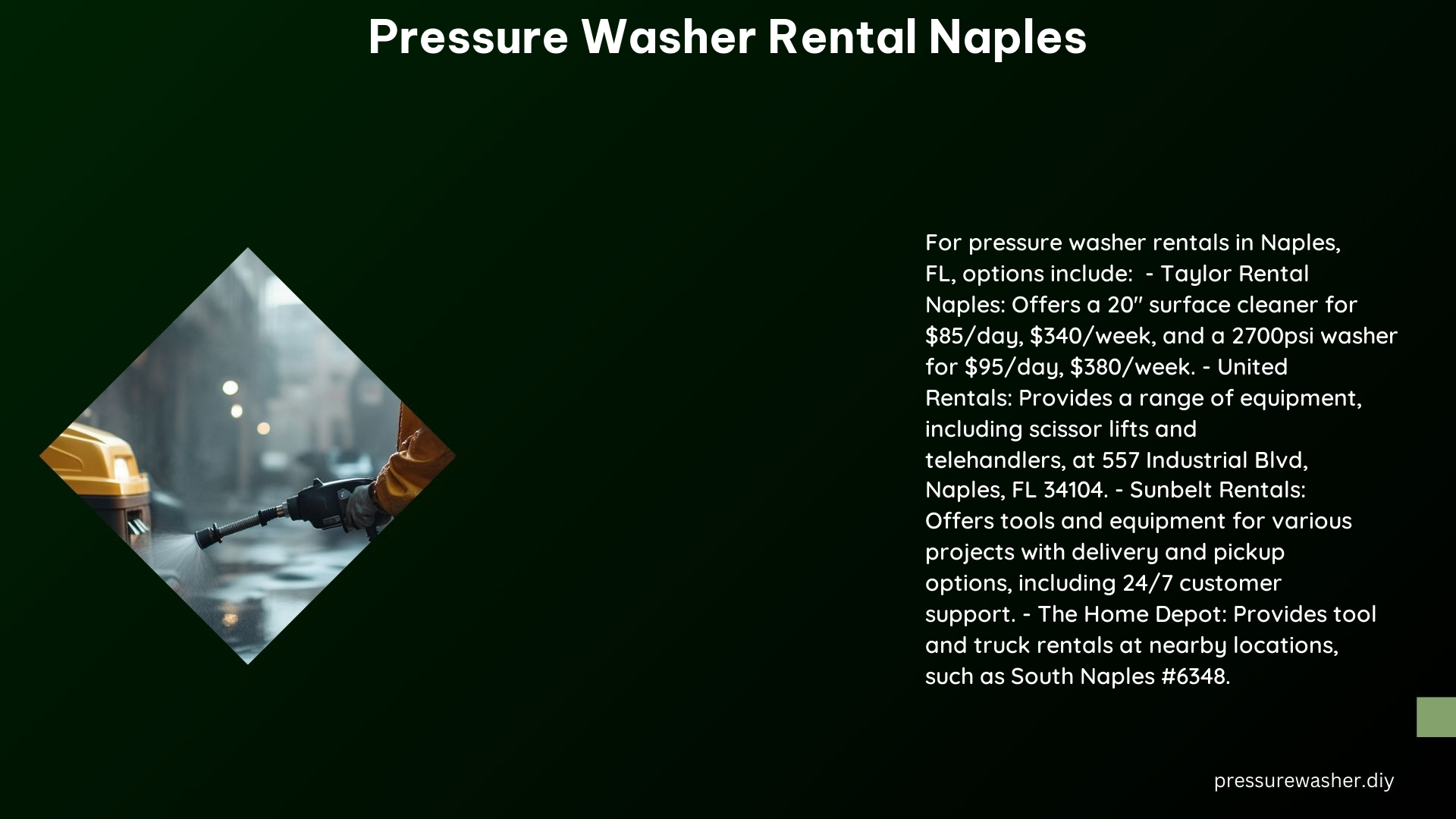 Pressure Washer Rental Naples