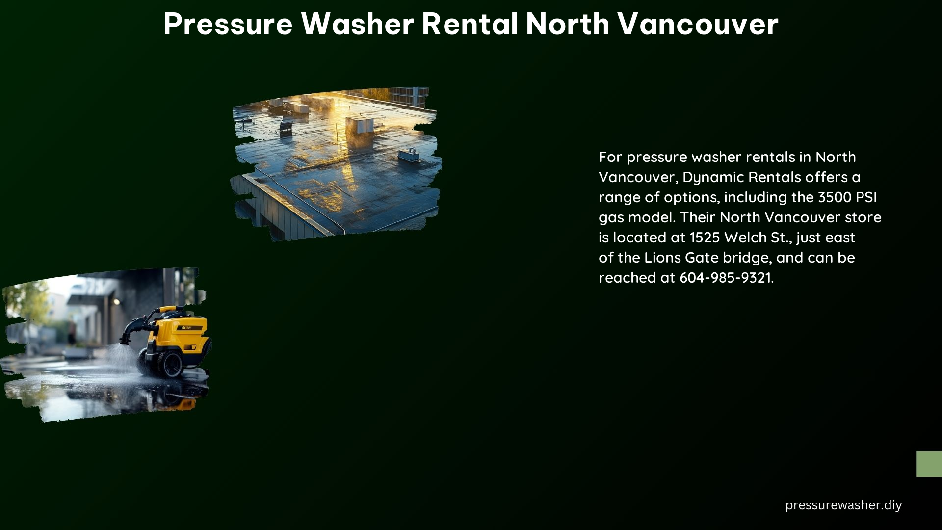 Pressure Washer Rental North Vancouver