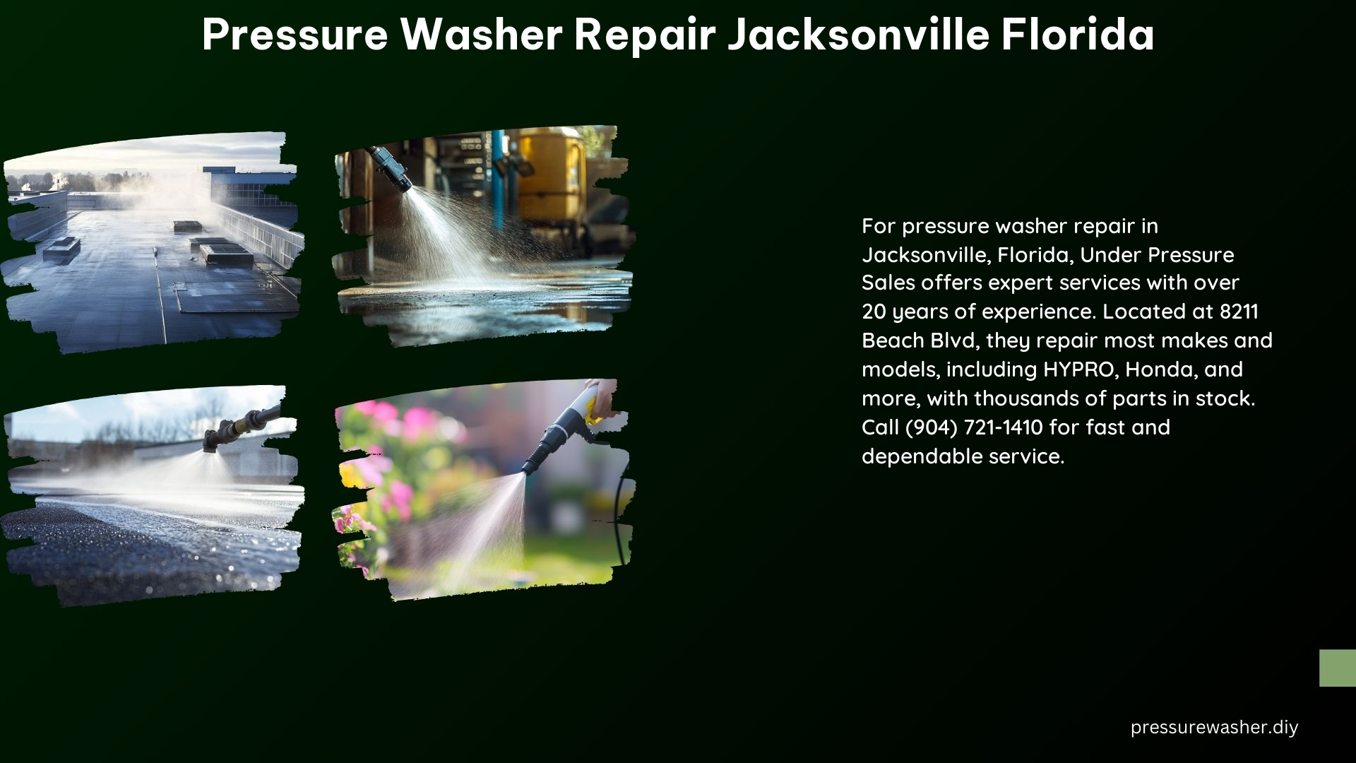 Pressure Washer Repair Jacksonville Florida