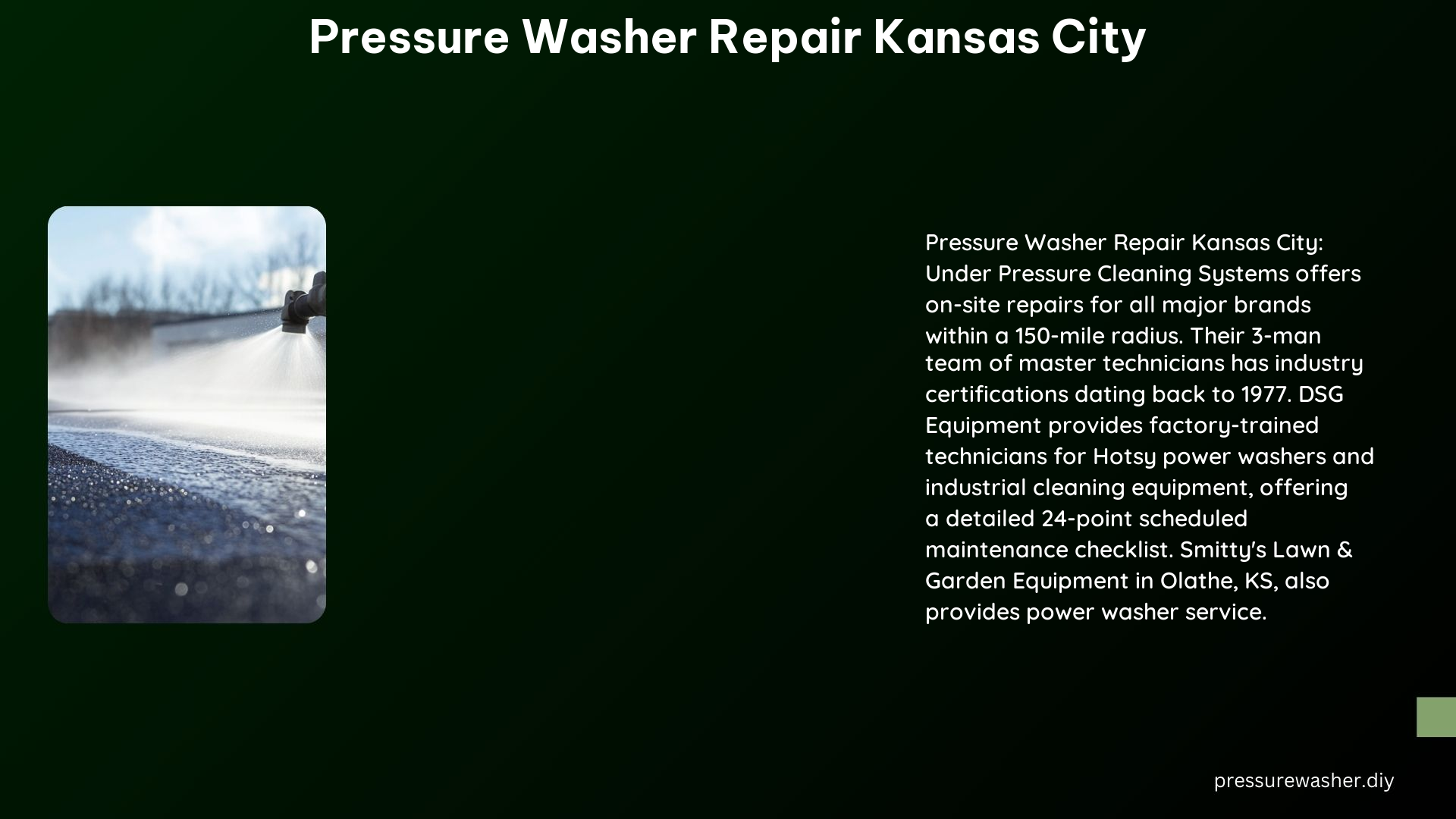 Pressure Washer Repair Kansas City