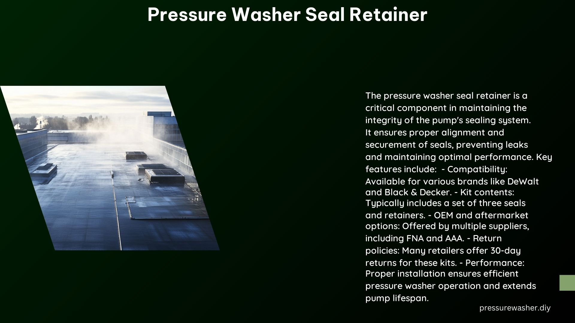 Pressure Washer Seal Retainer