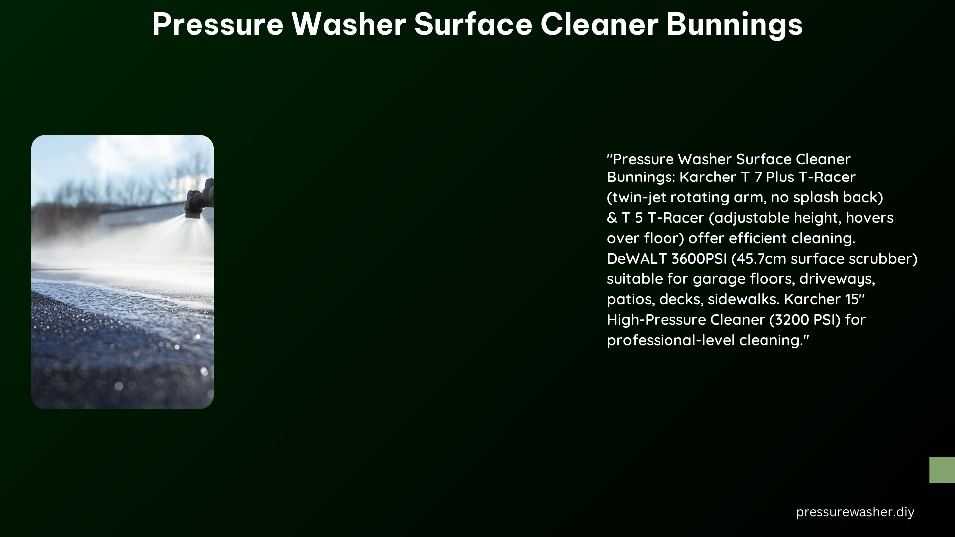 Pressure Washer Surface Cleaner Bunnings