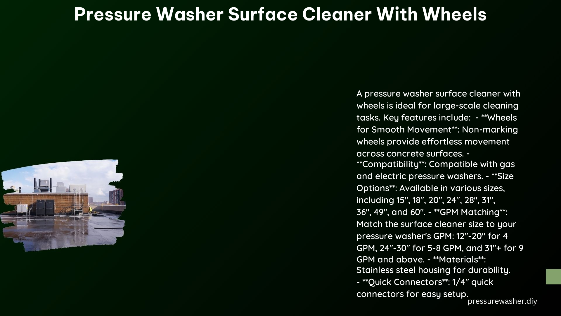 Pressure Washer Surface Cleaner With Wheels