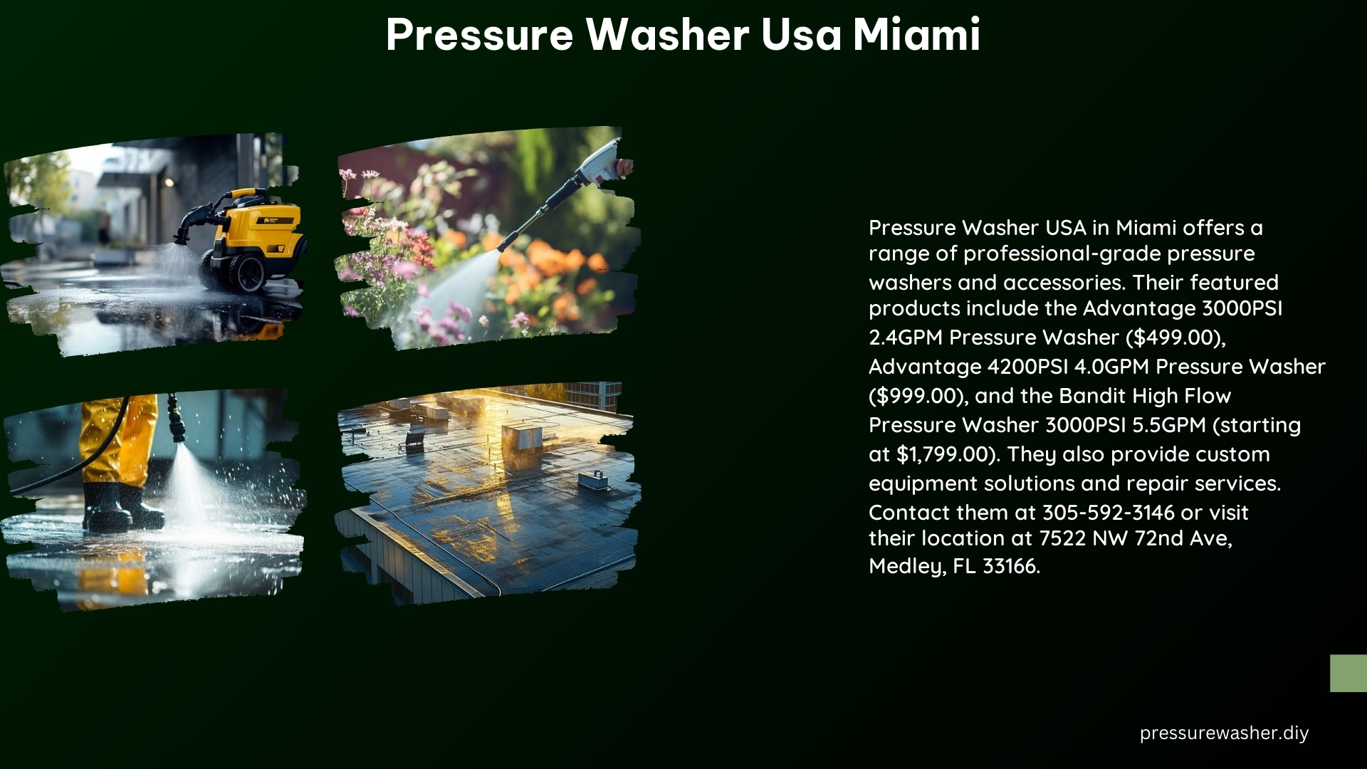 Pressure Washer USA Miami