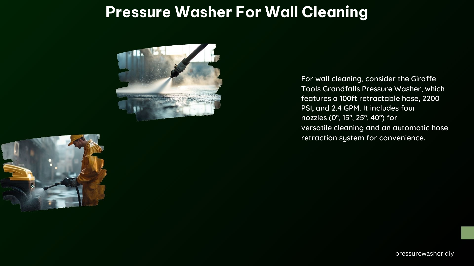 Pressure Washer for Wall Cleaning