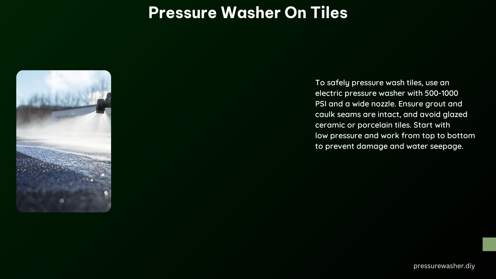 Pressure Washer on Tiles