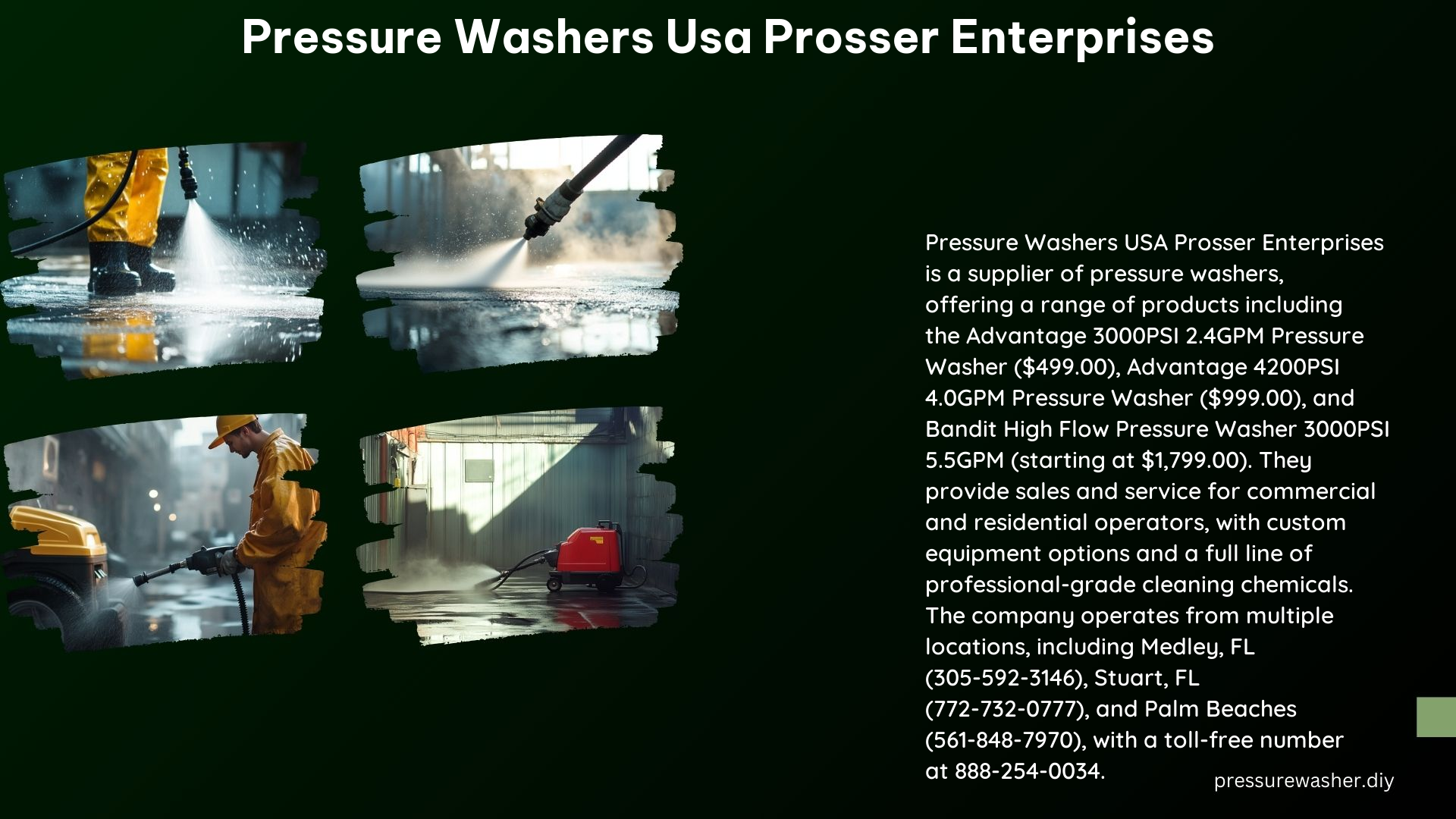 Pressure Washers USA Prosser Enterprises