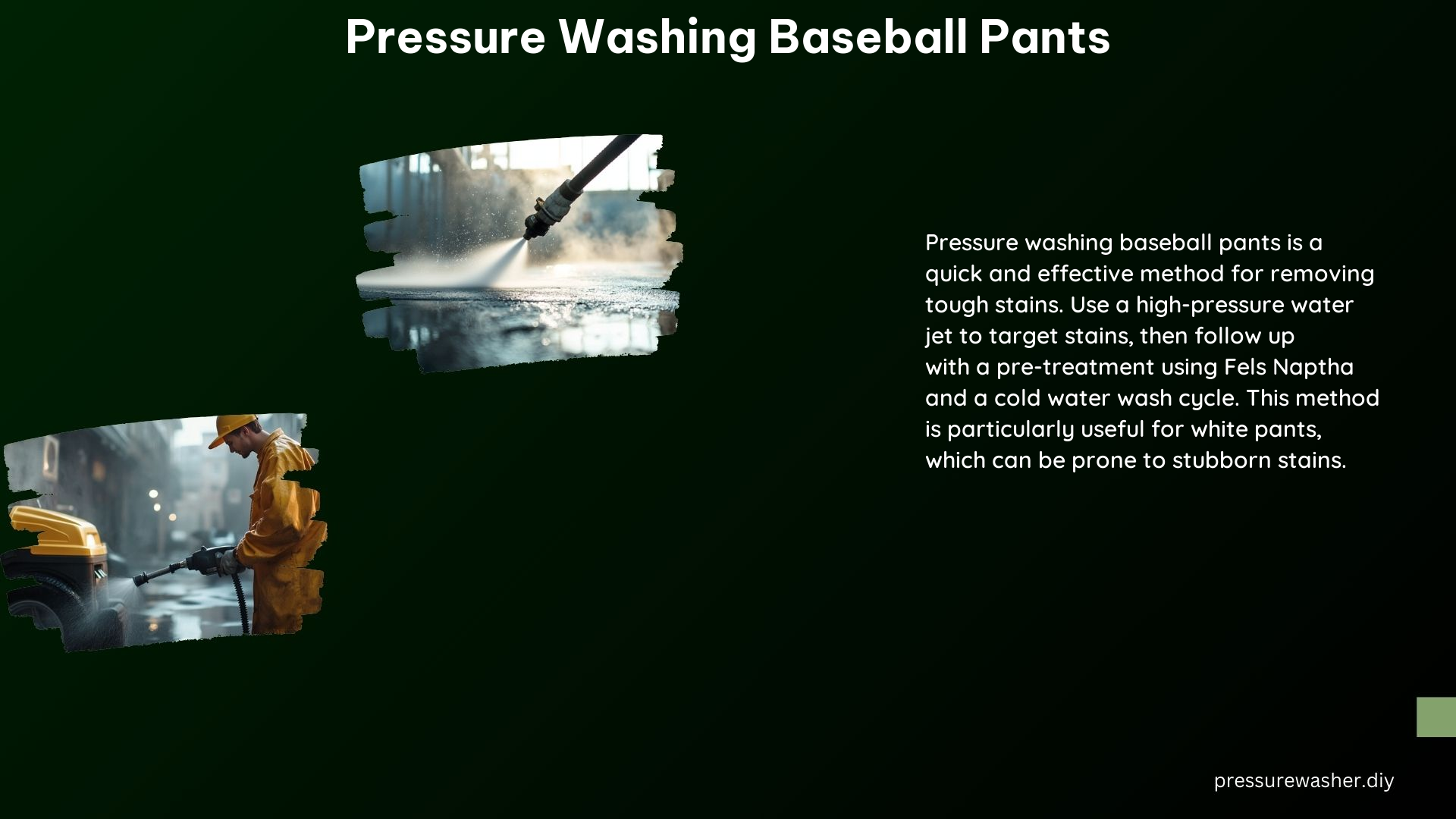 Pressure Washing Baseball Pants