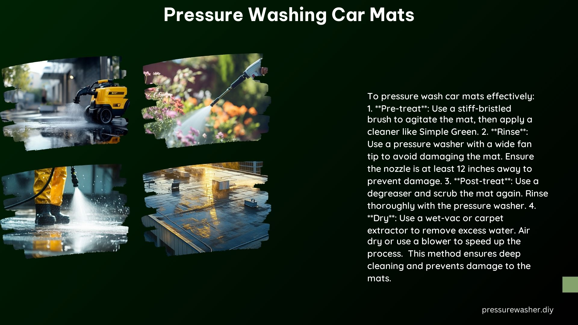 Pressure Washing Car Mats