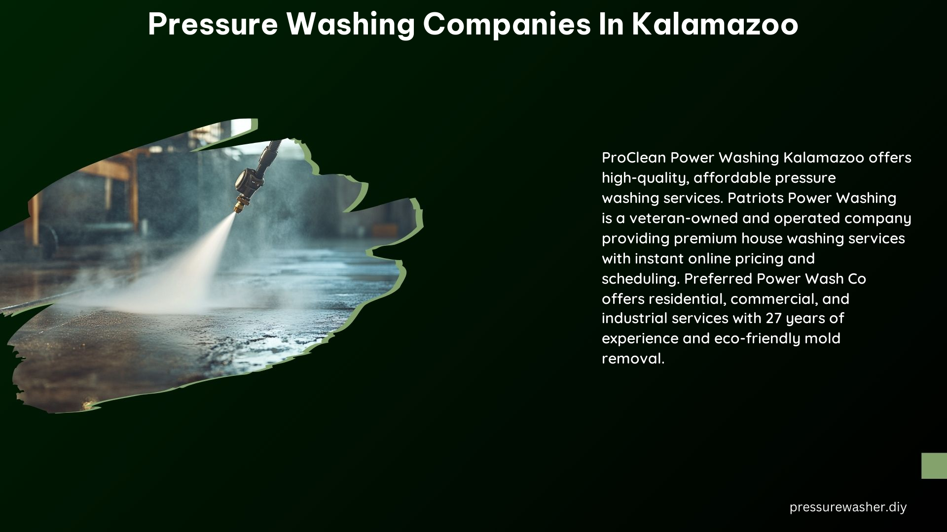 Pressure Washing Companies in Kalamazoo