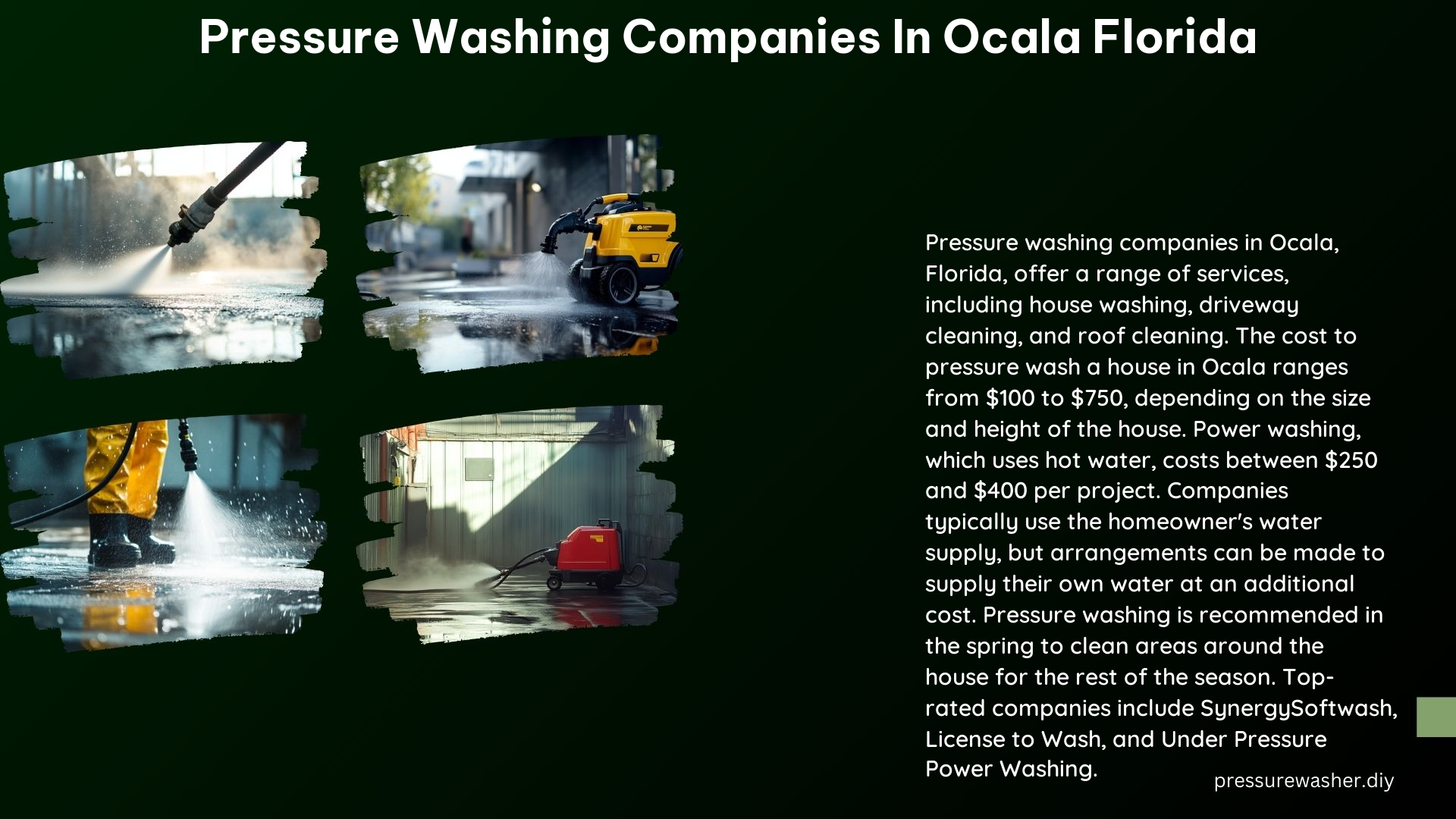 Pressure Washing Companies in Ocala Florida