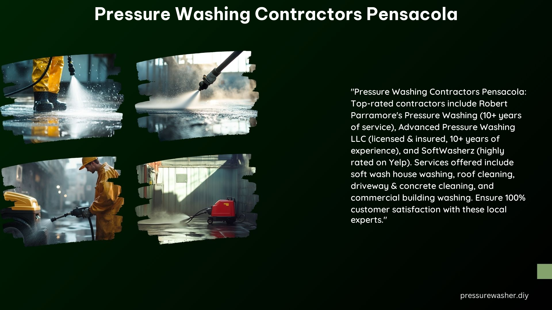 Pressure Washing Contractors Pensacola