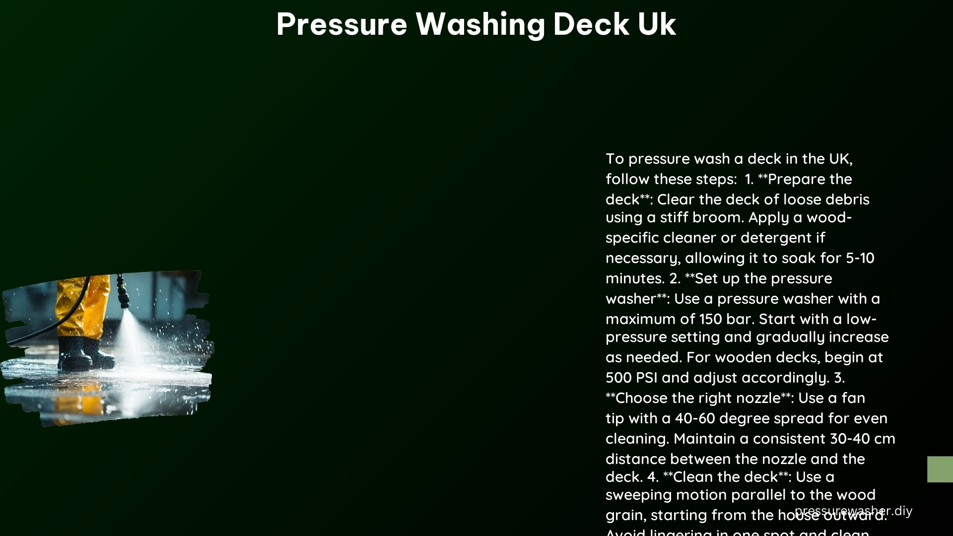 Pressure Washing Deck UK