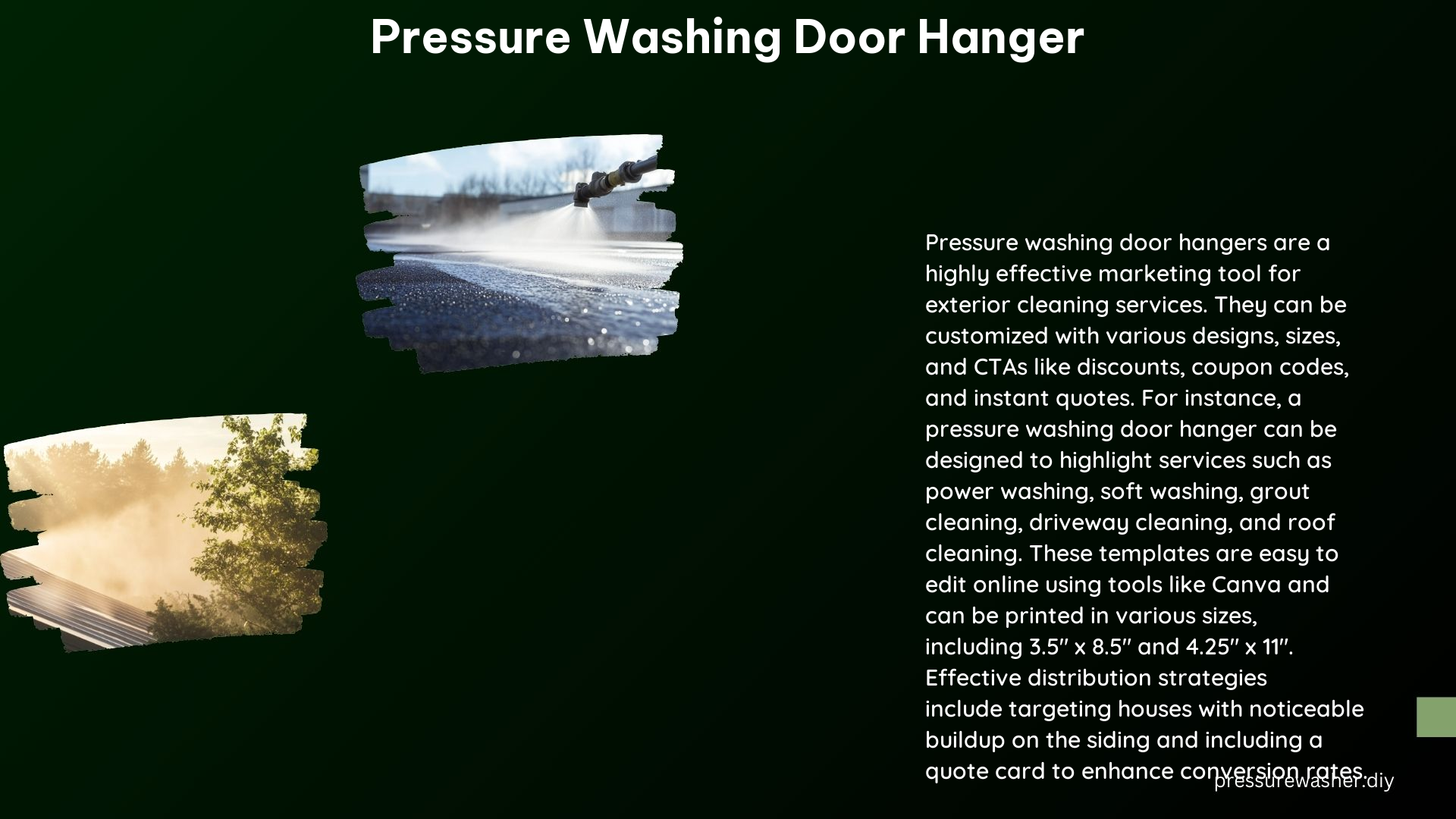 Pressure Washing Door Hanger