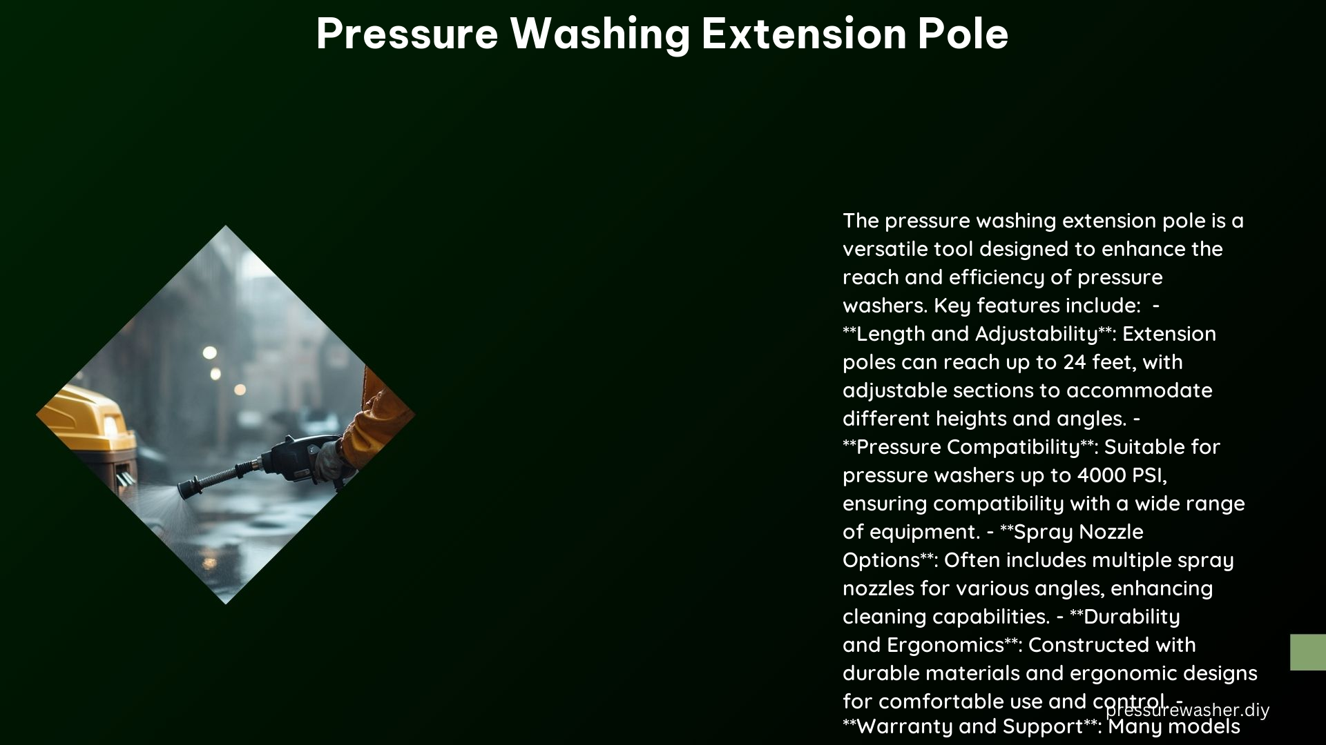 Pressure Washing Extension Pole