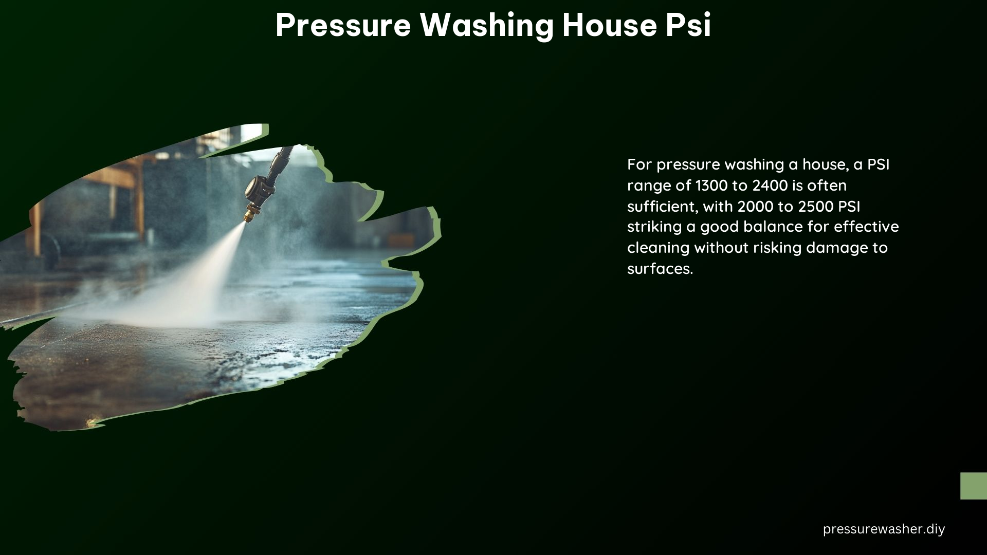 Pressure Washing House PSI