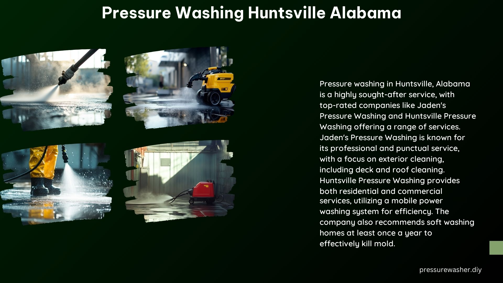 Pressure Washing Huntsville Alabama