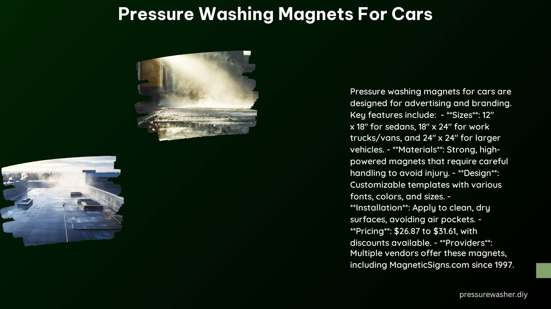 Pressure Washing Magnets for Cars
