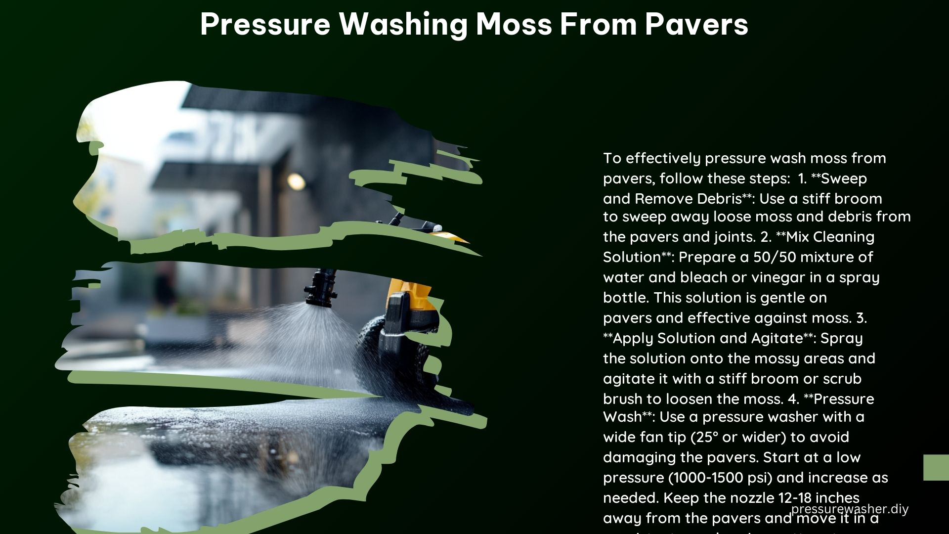 Pressure Washing Moss From Pavers