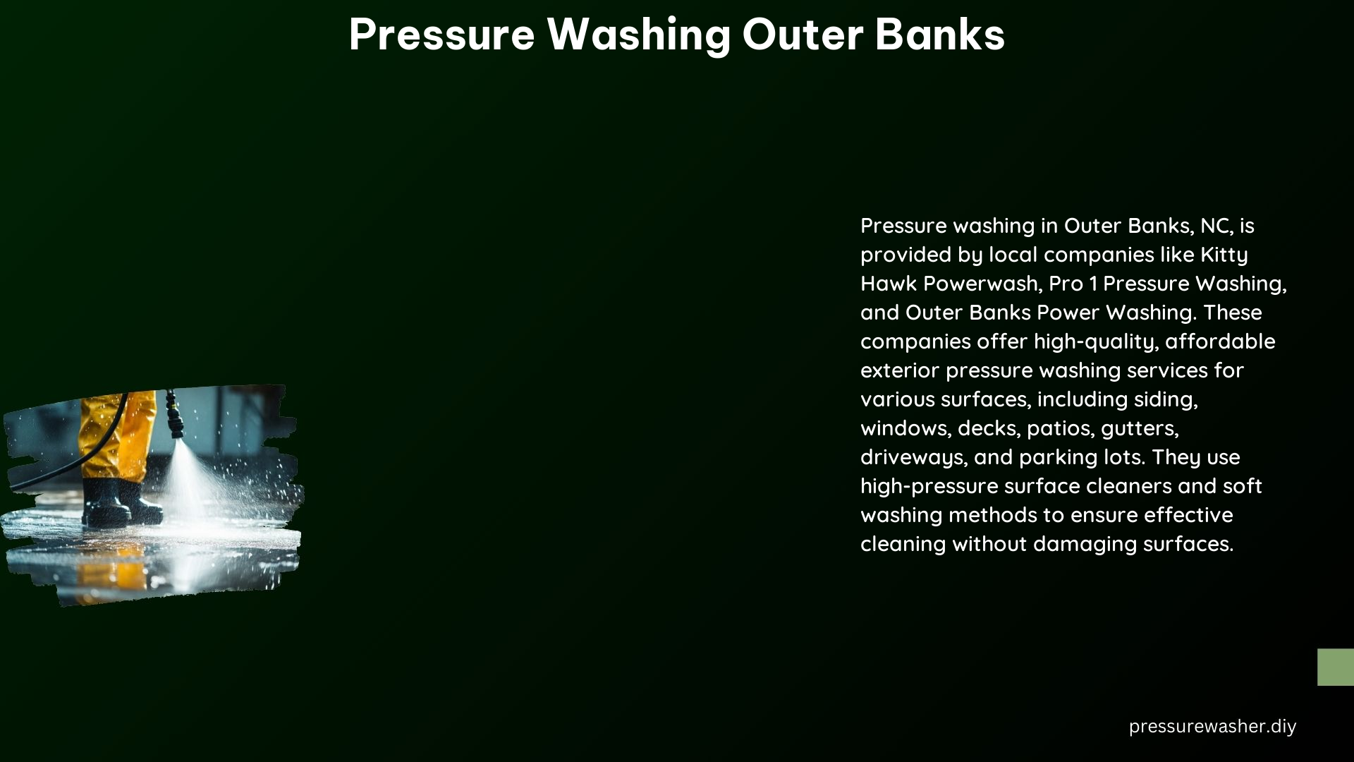 Pressure Washing Outer Banks