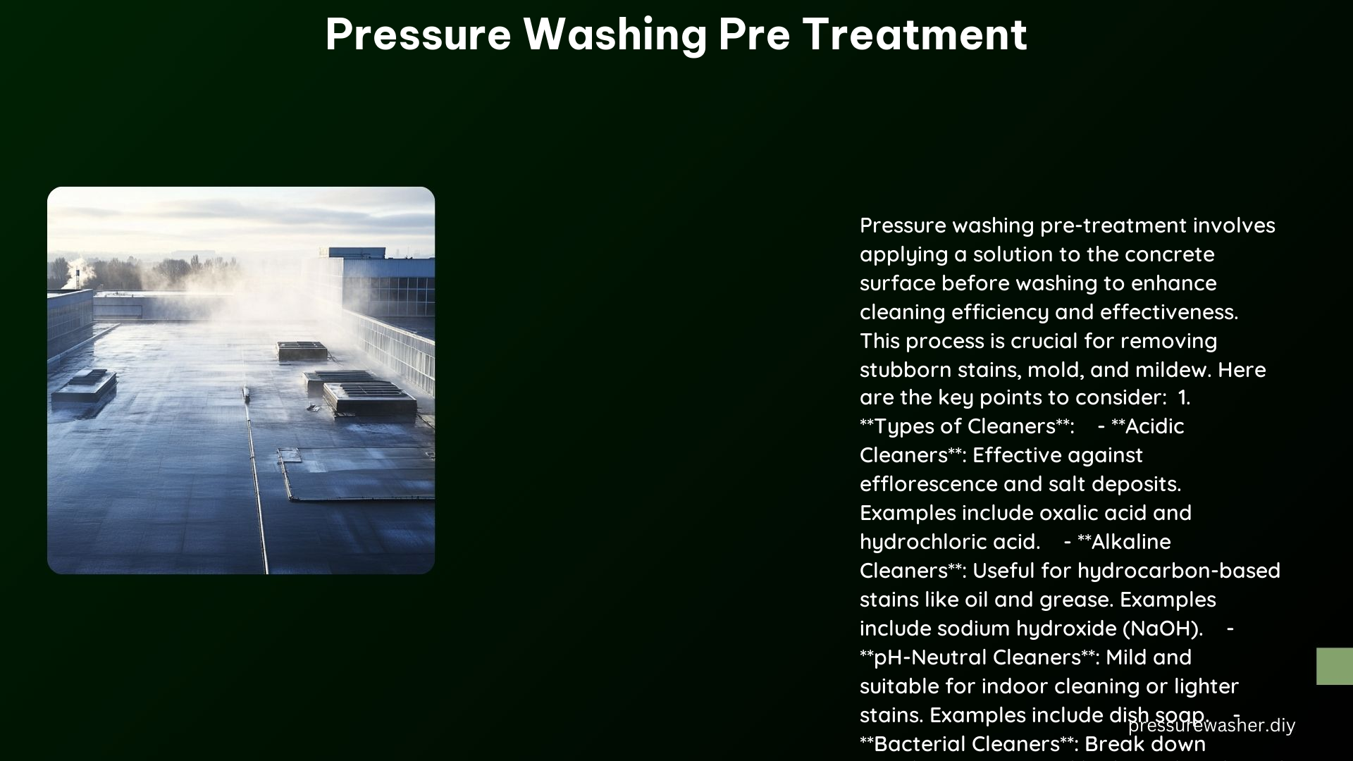 Pressure Washing Pre Treatment