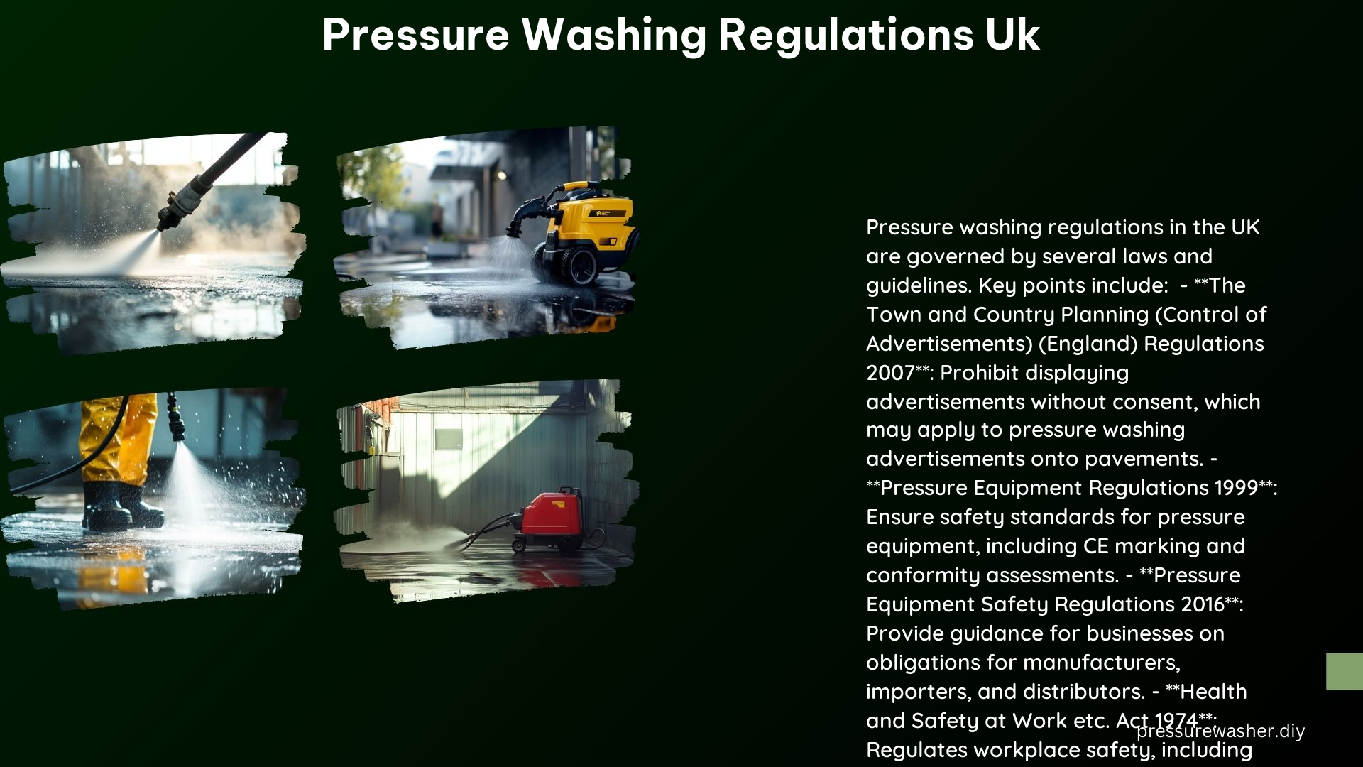 Pressure Washing Regulations UK