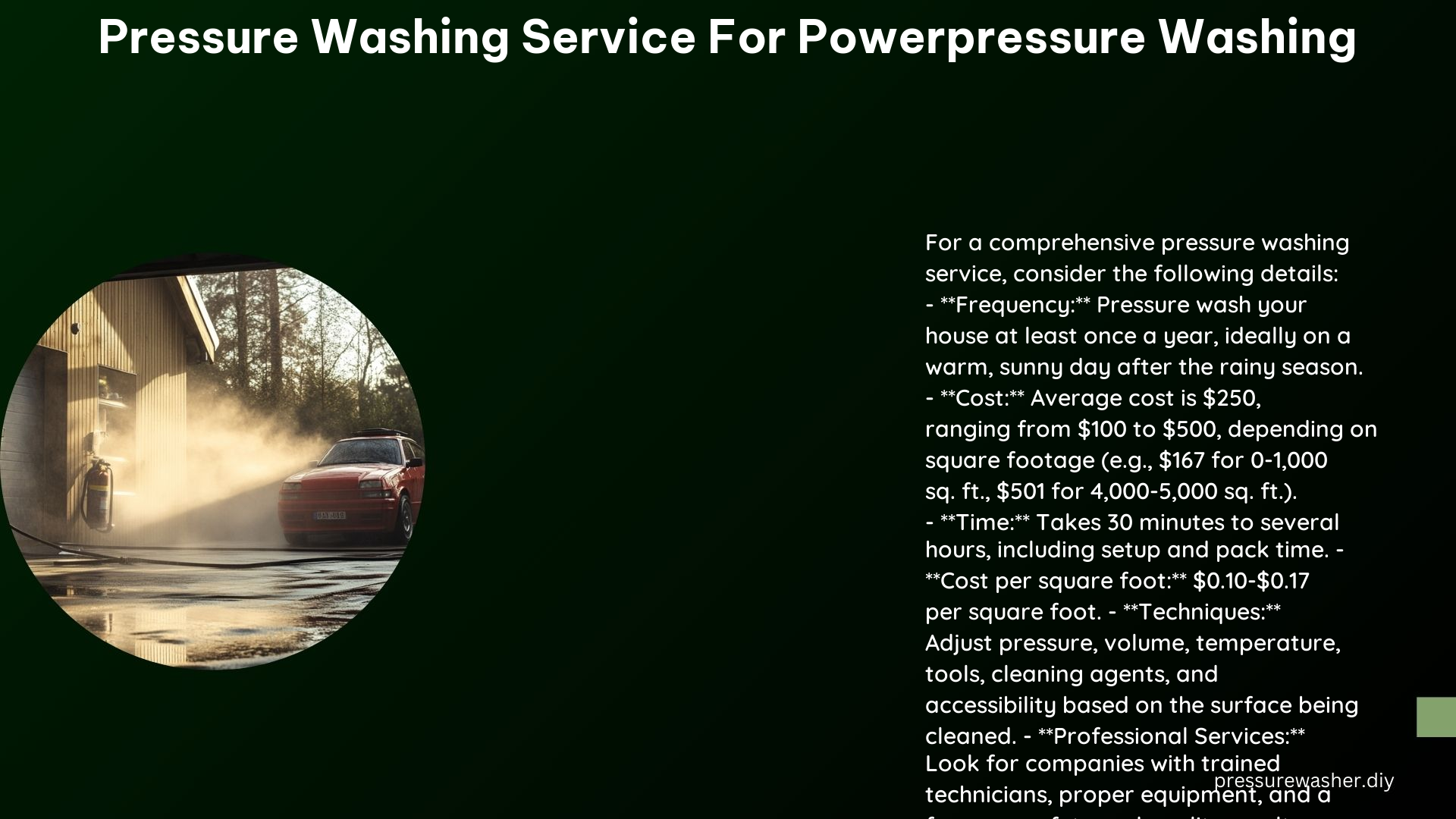 Pressure Washing Service for Powerpressure Washing