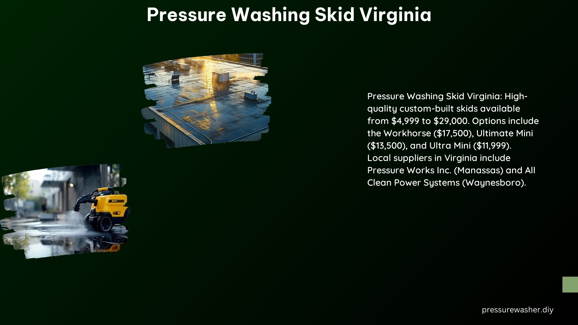 Pressure Washing Skid Virginia