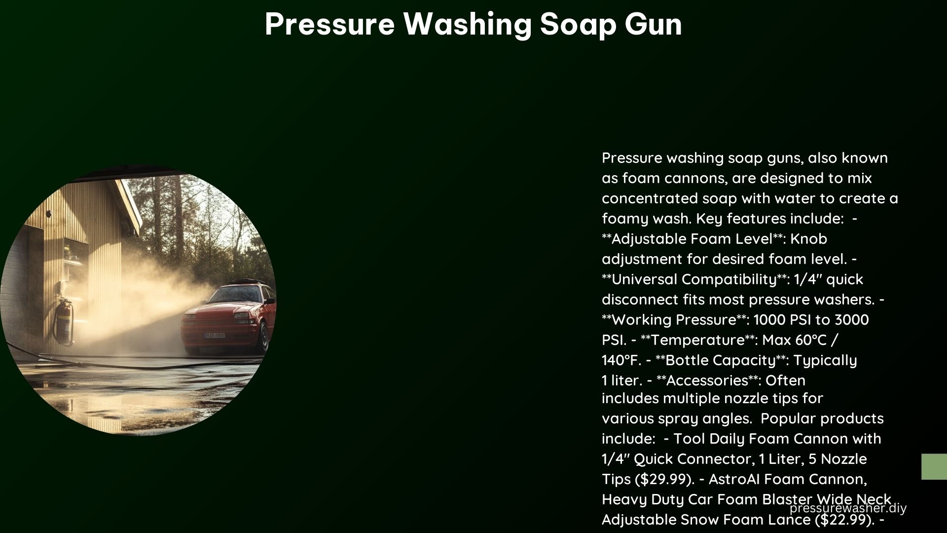 Pressure Washing Soap Gun
