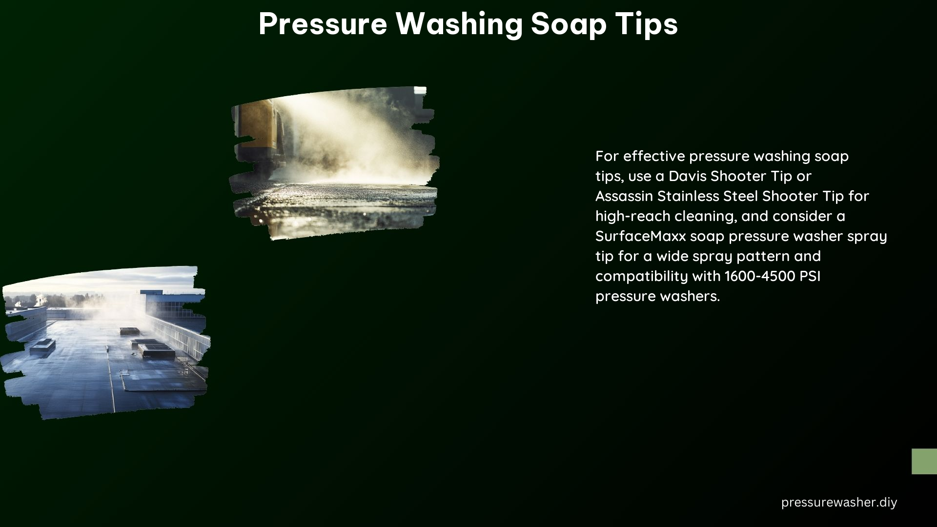 Pressure Washing Soap Tips