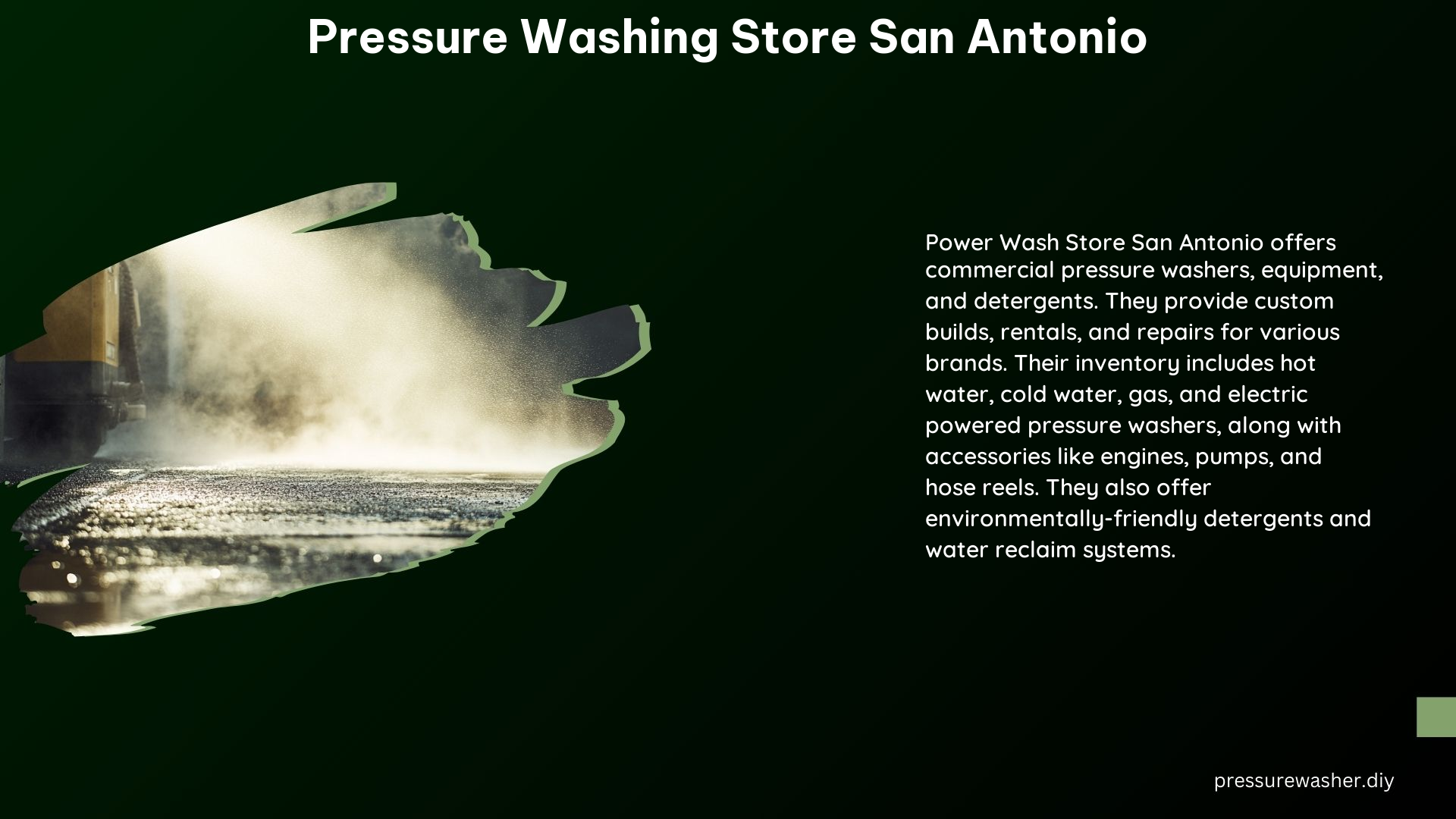 Pressure Washing Store San Antonio
