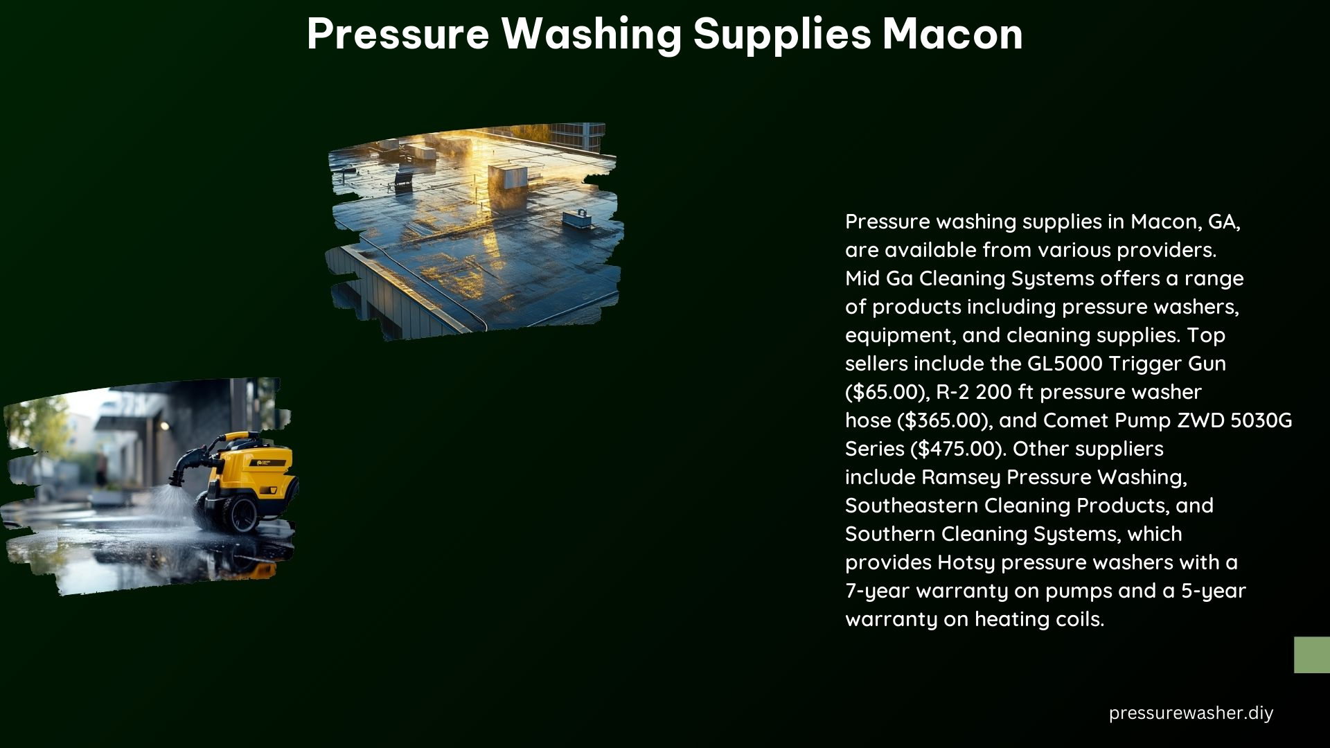 Pressure Washing Supplies Macon