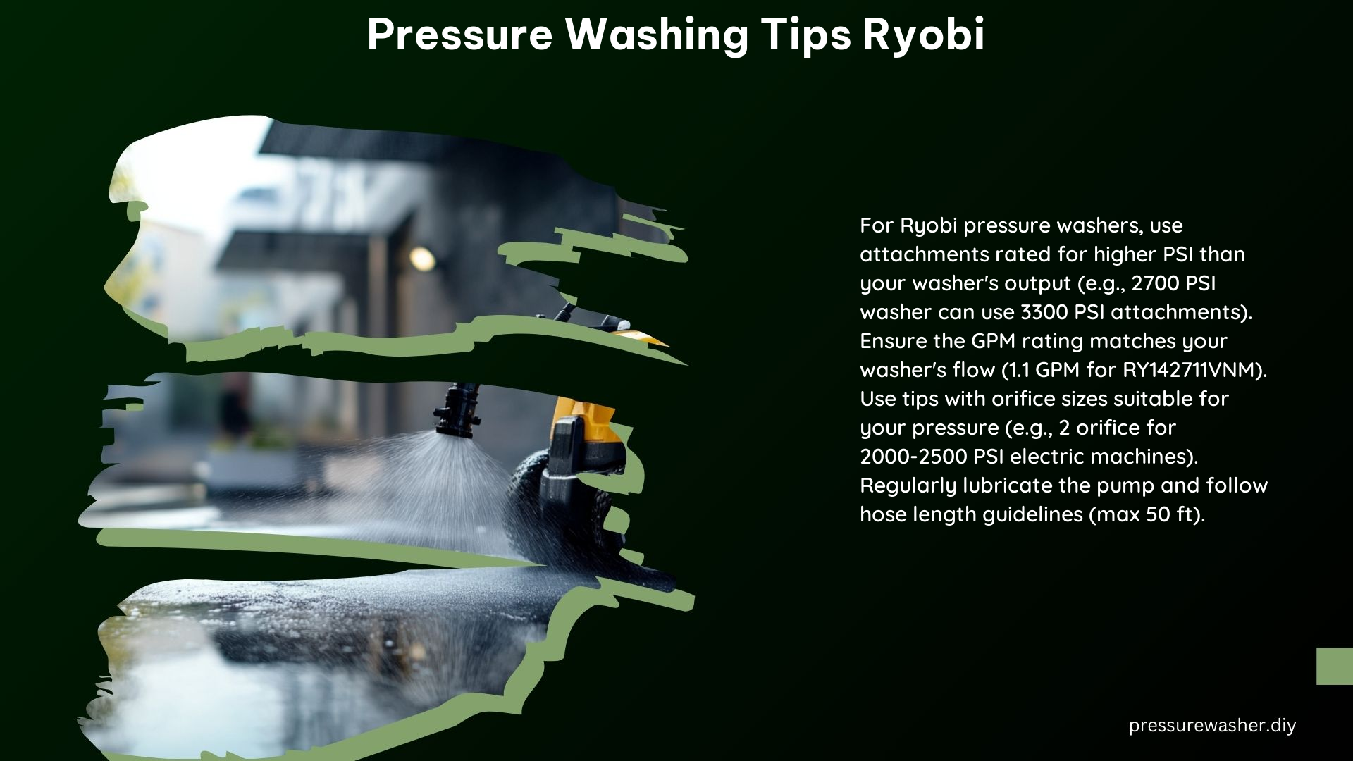 Pressure Washing Tips Ryobi