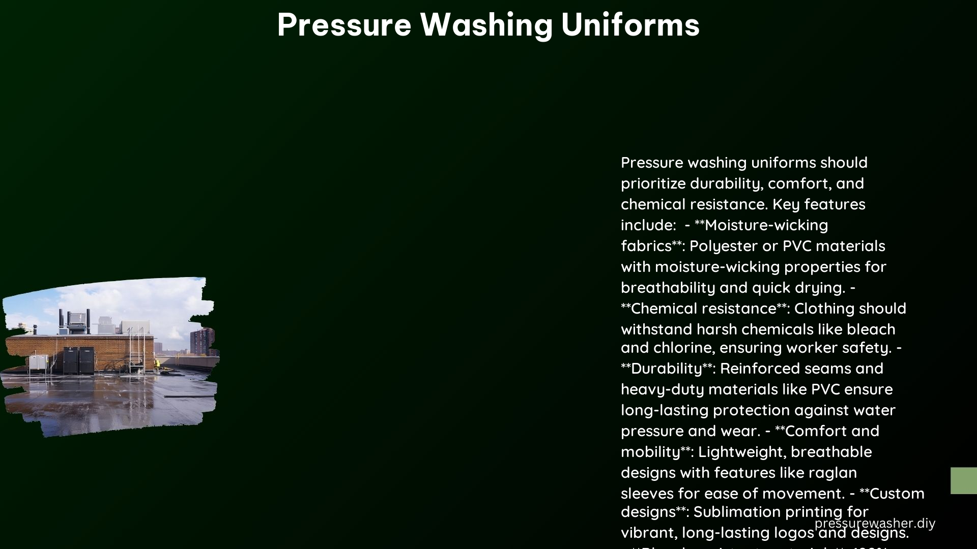 Pressure Washing Uniforms