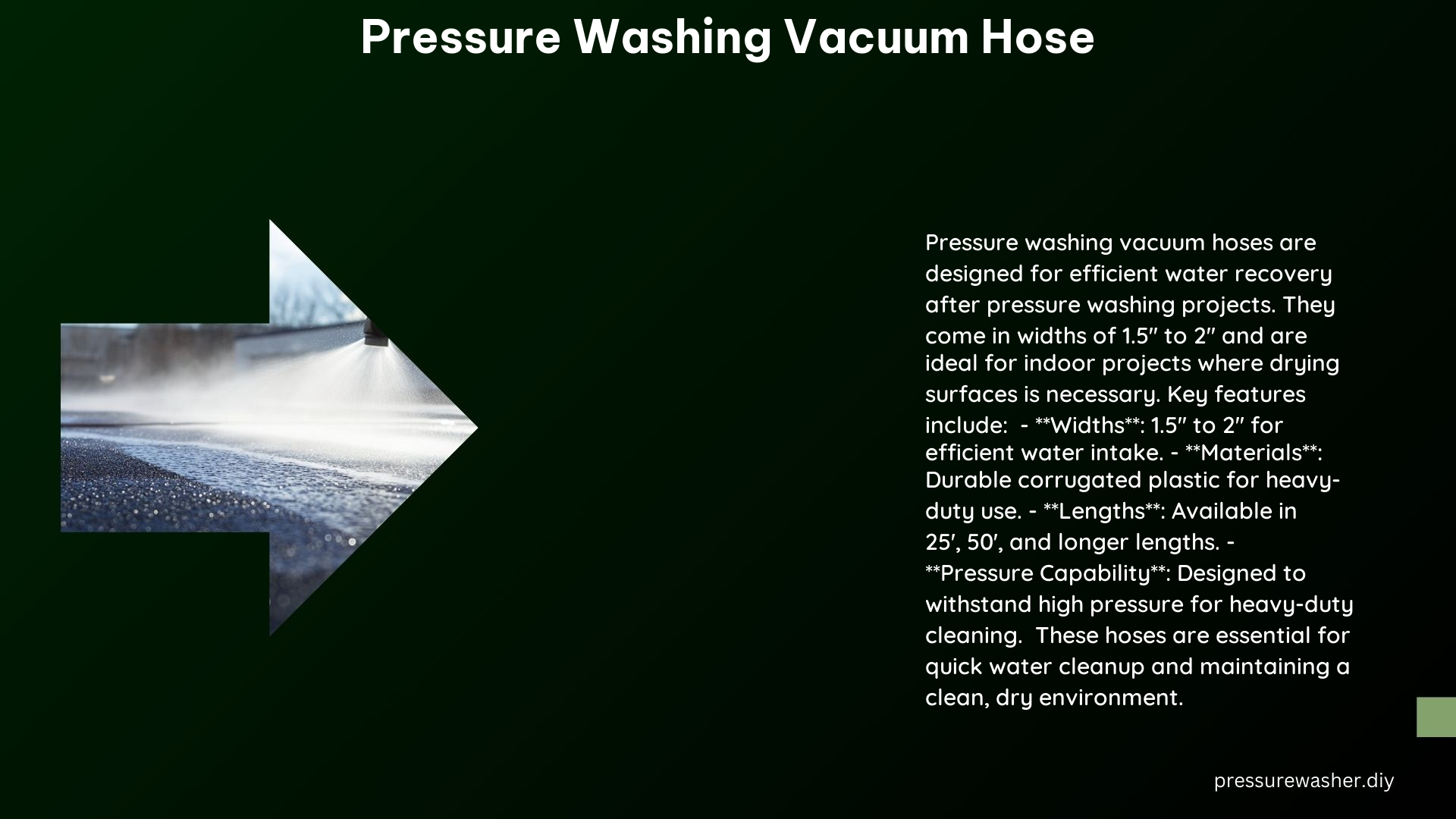 Pressure Washing Vacuum Hose