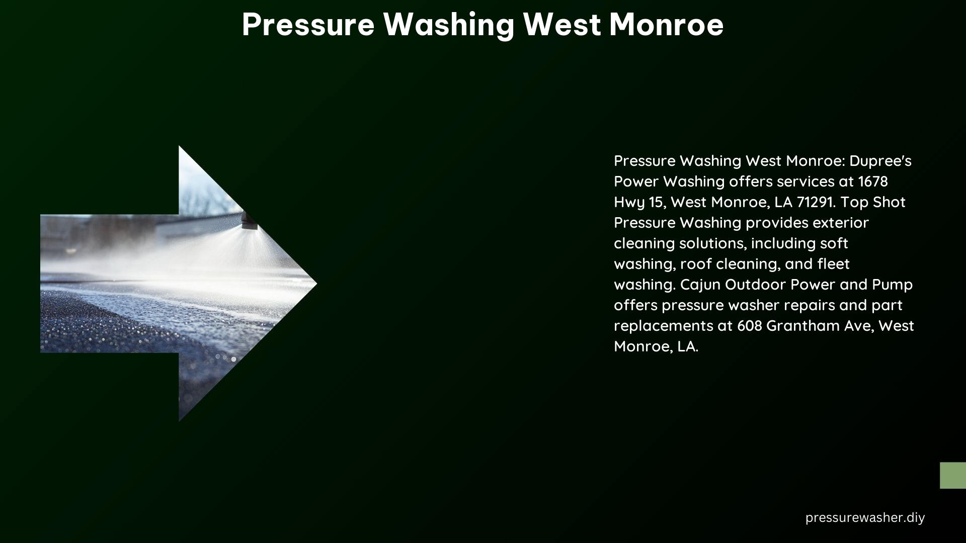 Pressure Washing West Monroe