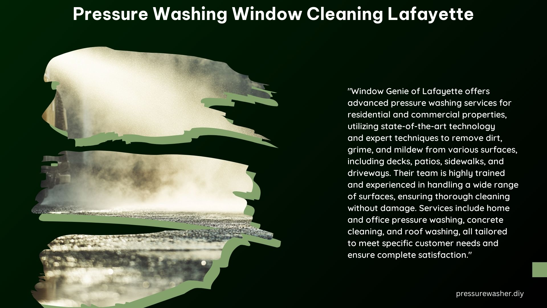 Pressure Washing Window Cleaning Lafayette