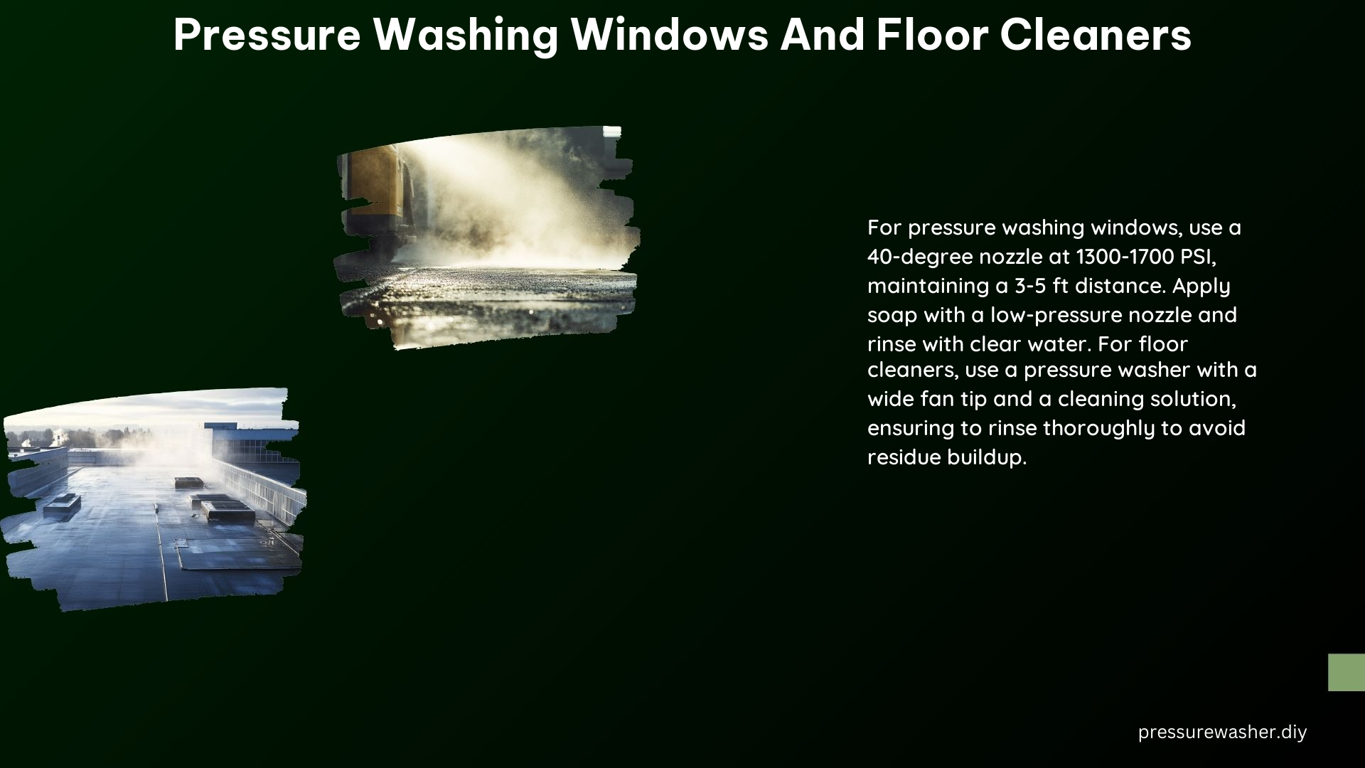 Pressure Washing Windows and Floor Cleaners