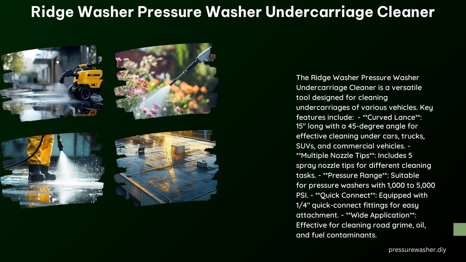 Ridge Washer Pressure Washer Undercarriage Cleaner