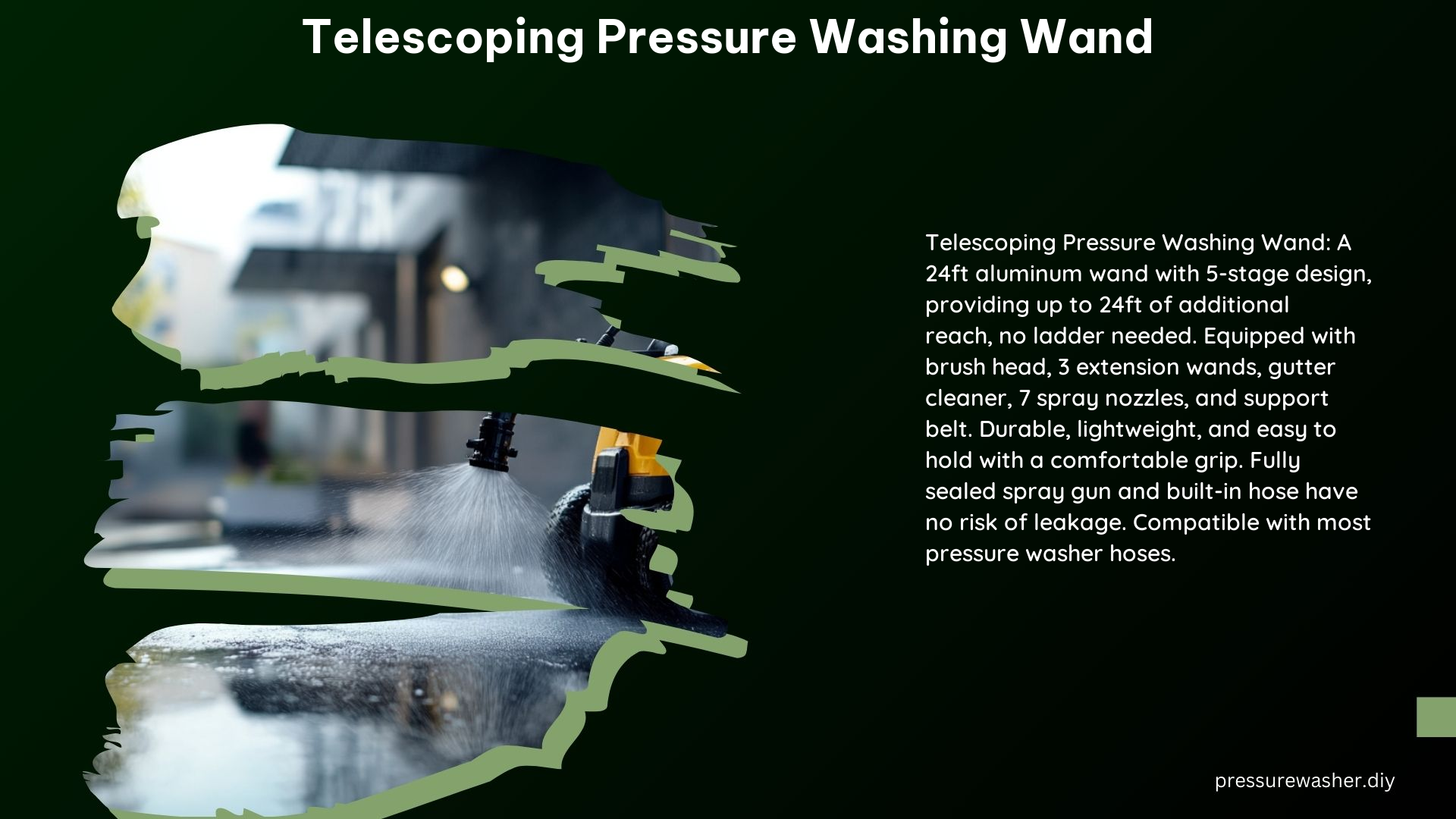 Telescoping Pressure Washing Wand