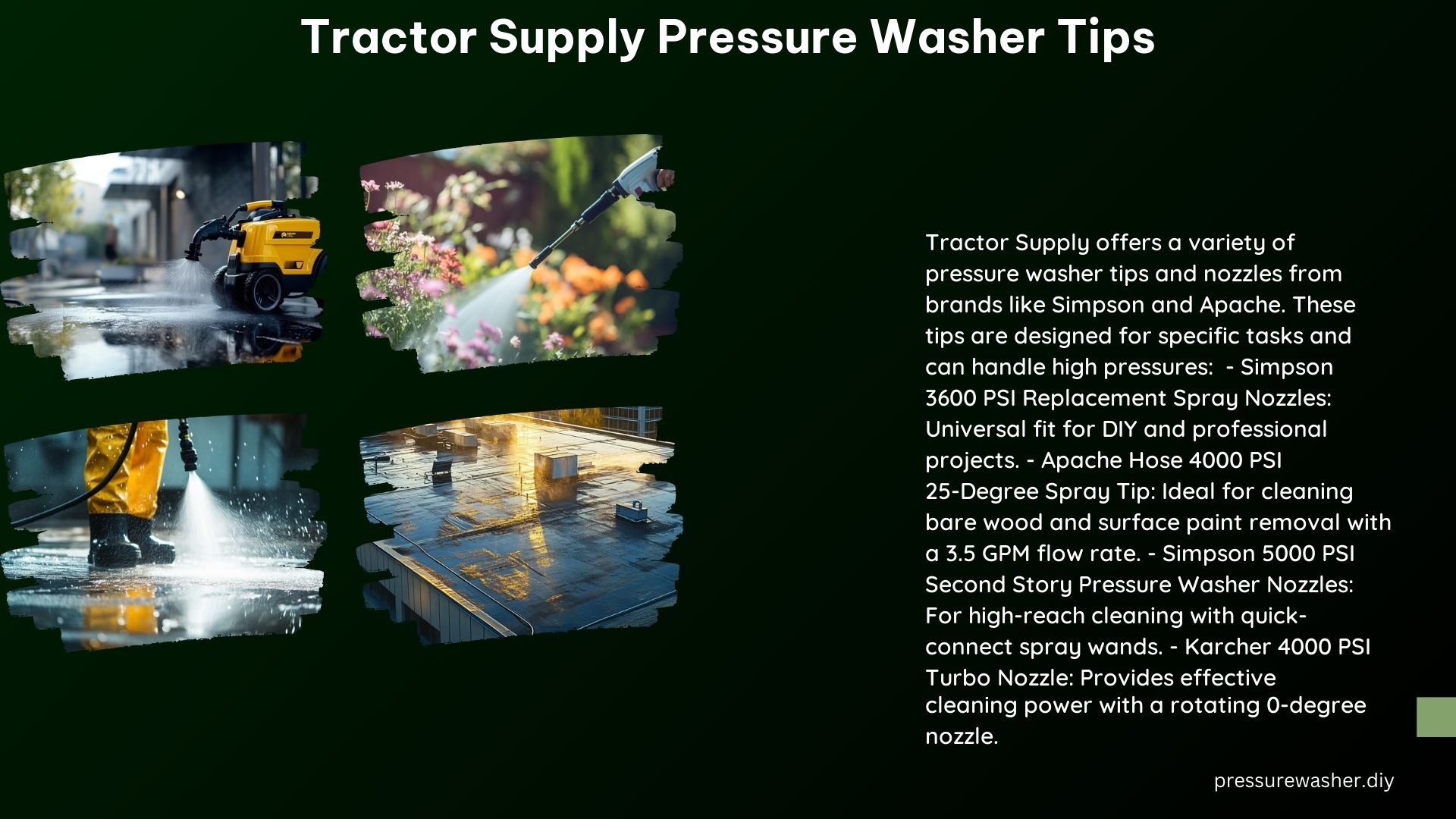 Tractor Supply Pressure Washer Tips