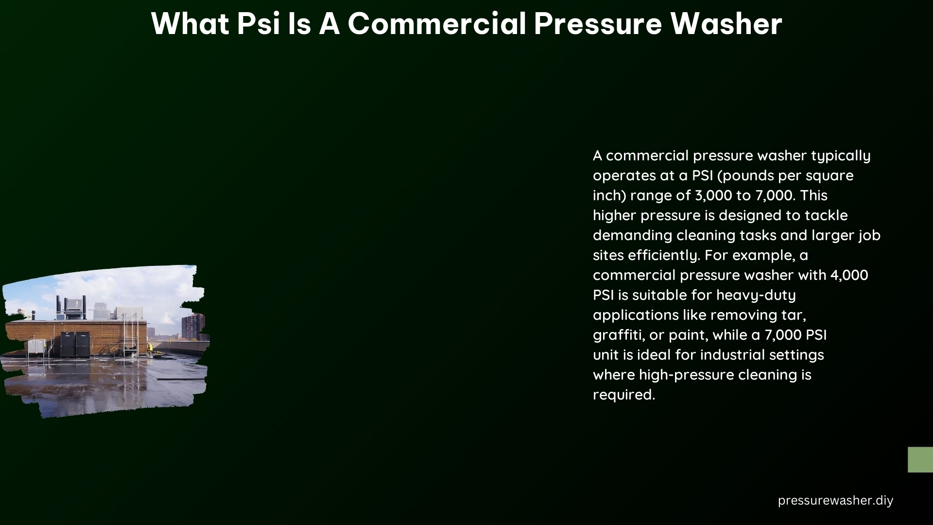 What PSI Is a Commercial Pressure Washer