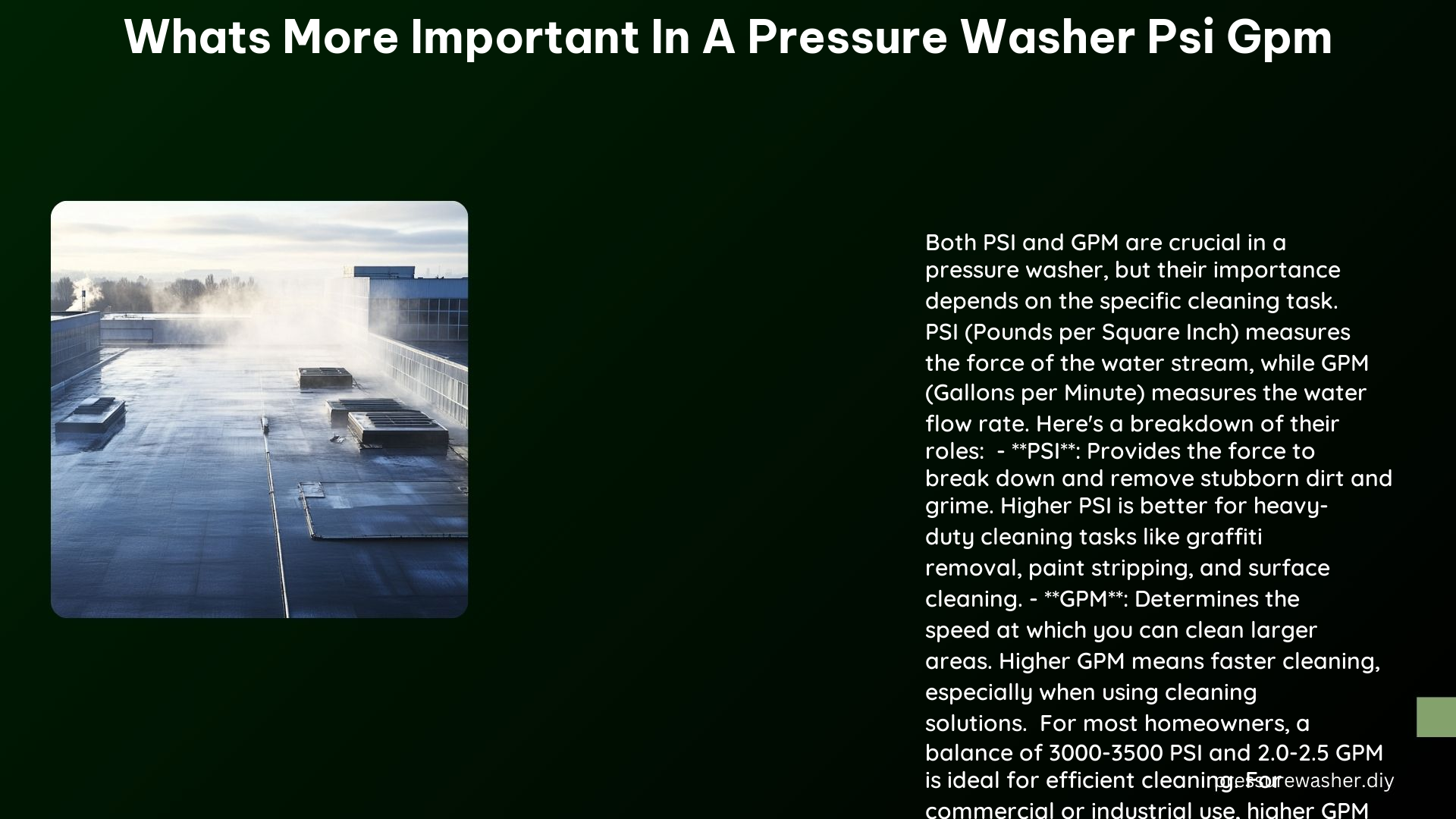 Whats More Important in a Pressure Washer PSI Gpm