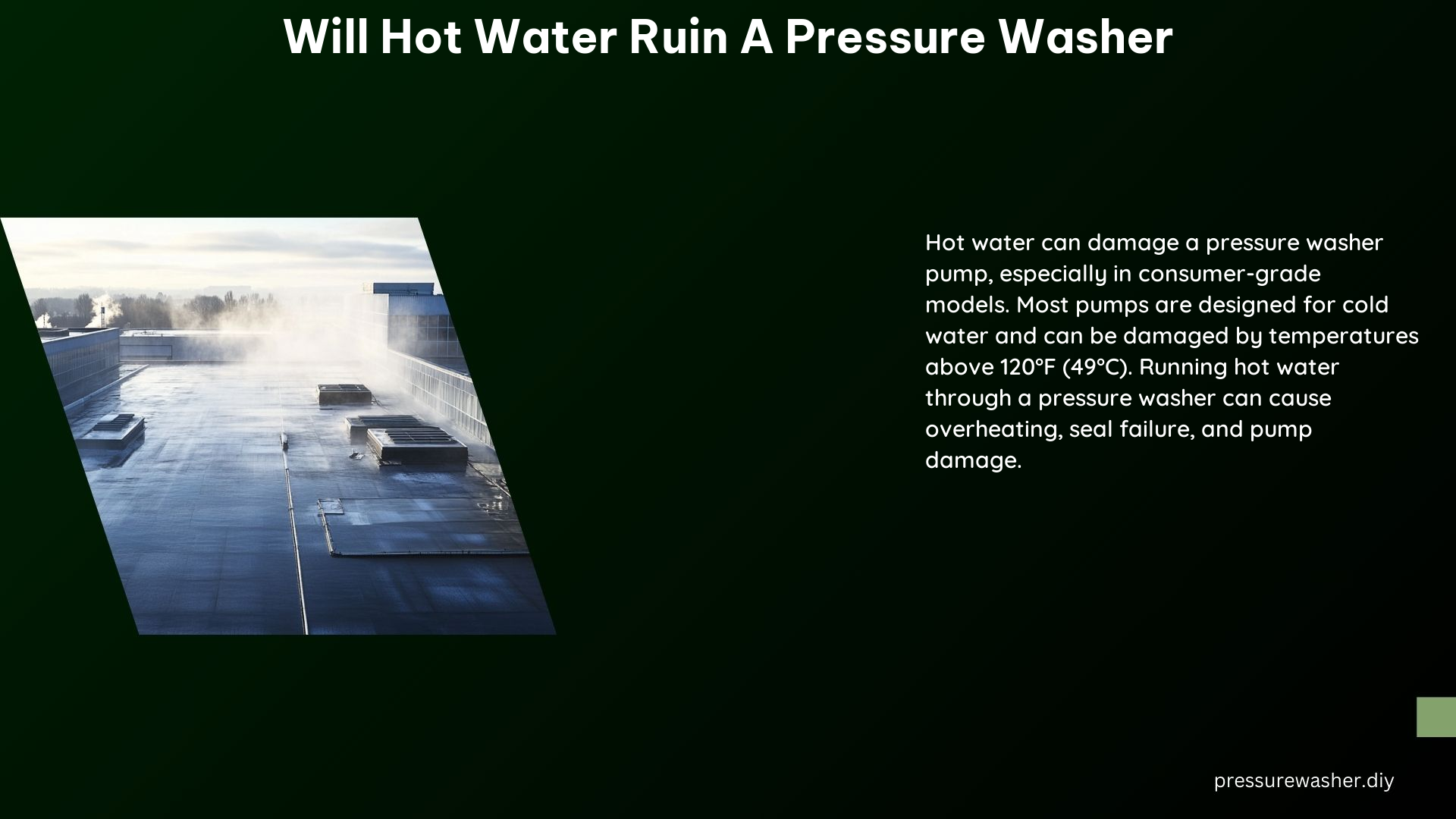 Will Hot Water Ruin a Pressure Washer