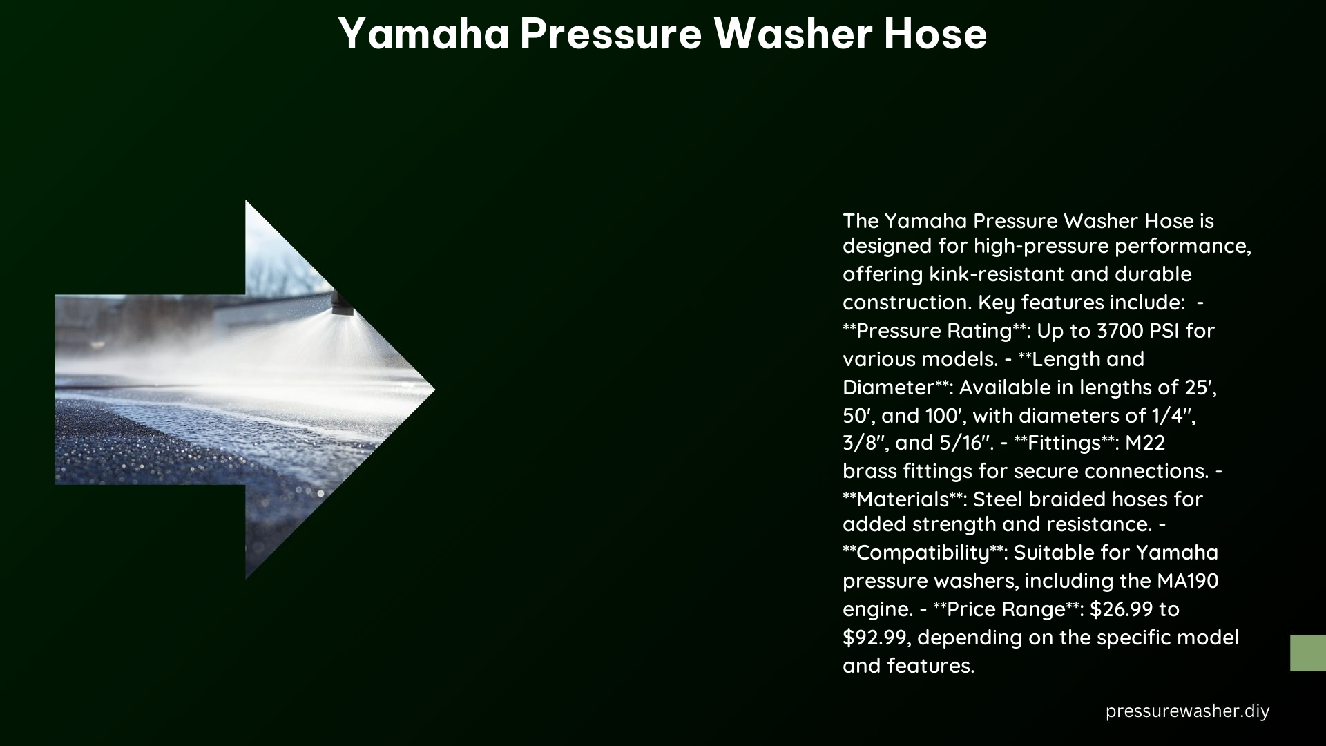 Yamaha Pressure Washer Hose