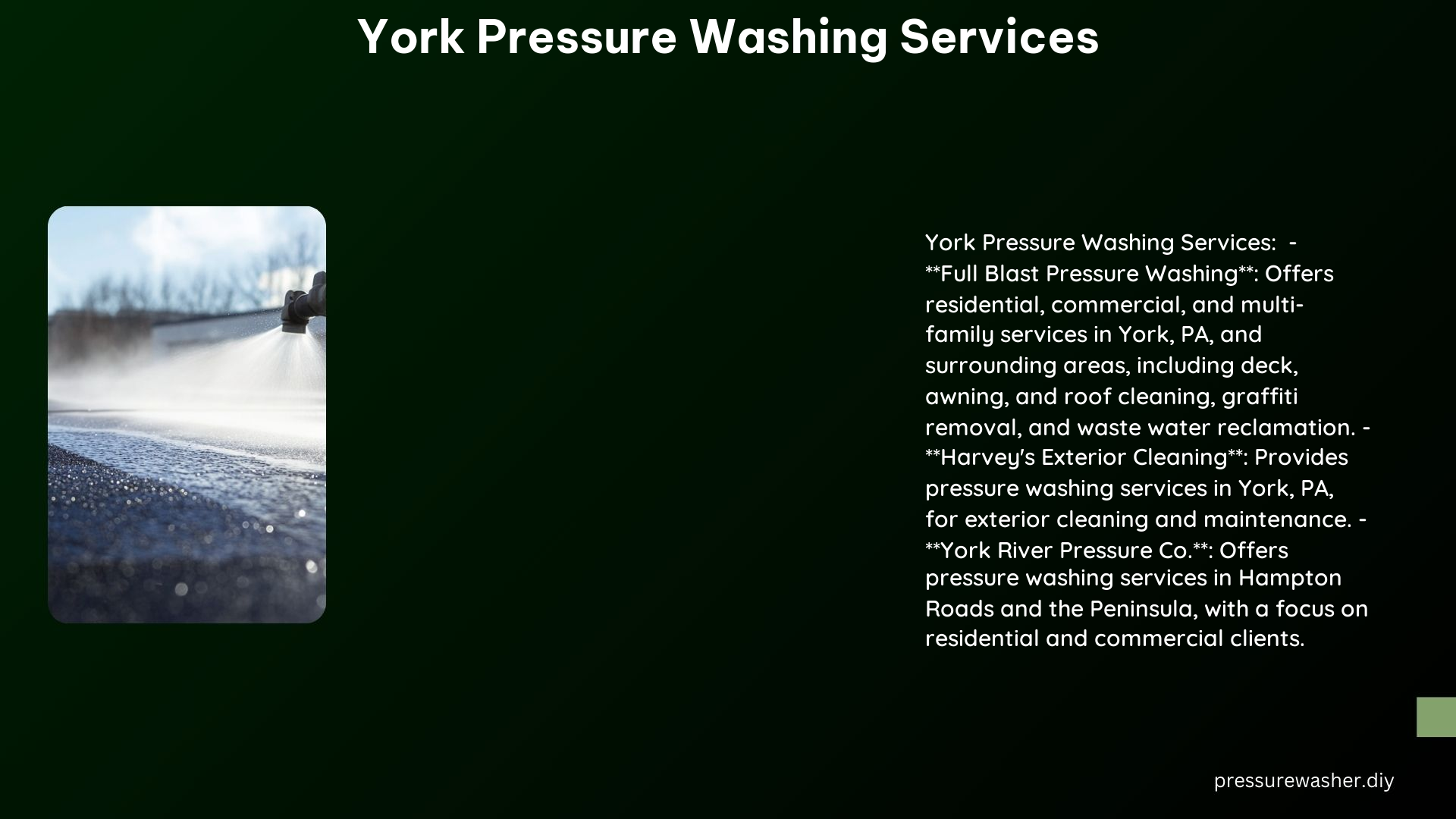 York Pressure Washing Services